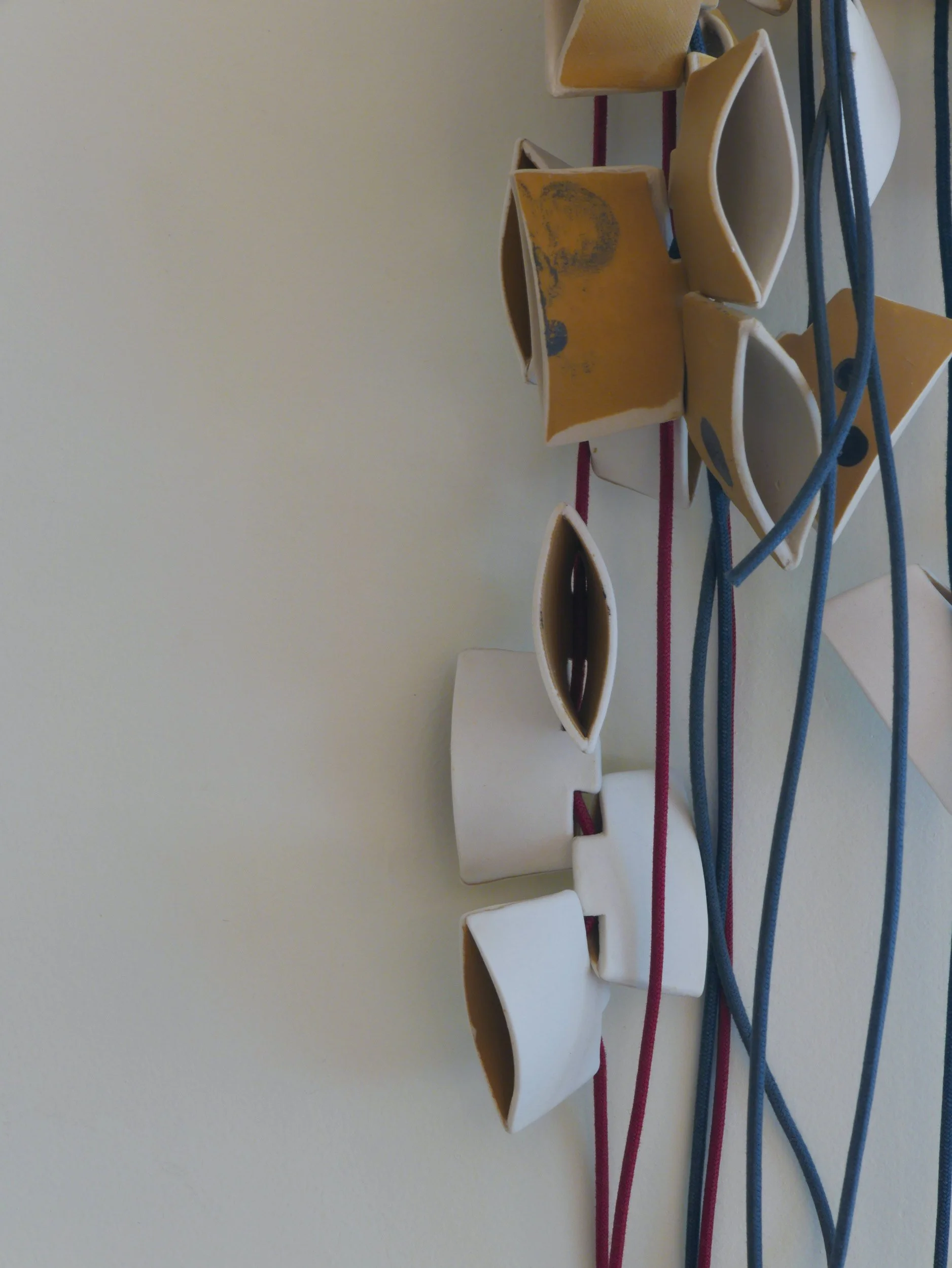 Polka Bell. Slip Cast Porcelain, cord. 43cm H x 18cm W.
