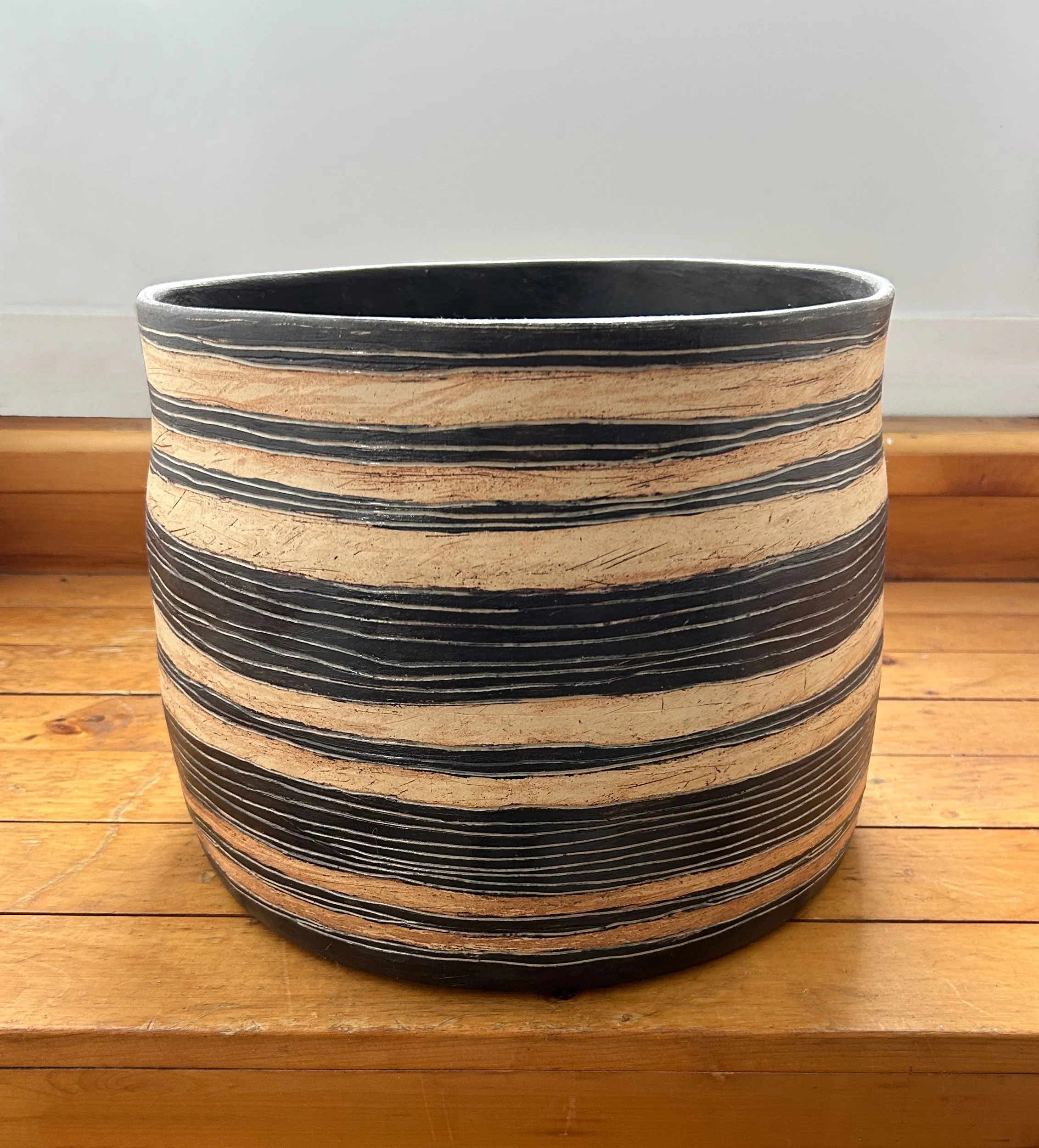 Large Planter 1. Stoneware. 35cm H x 33cm D.