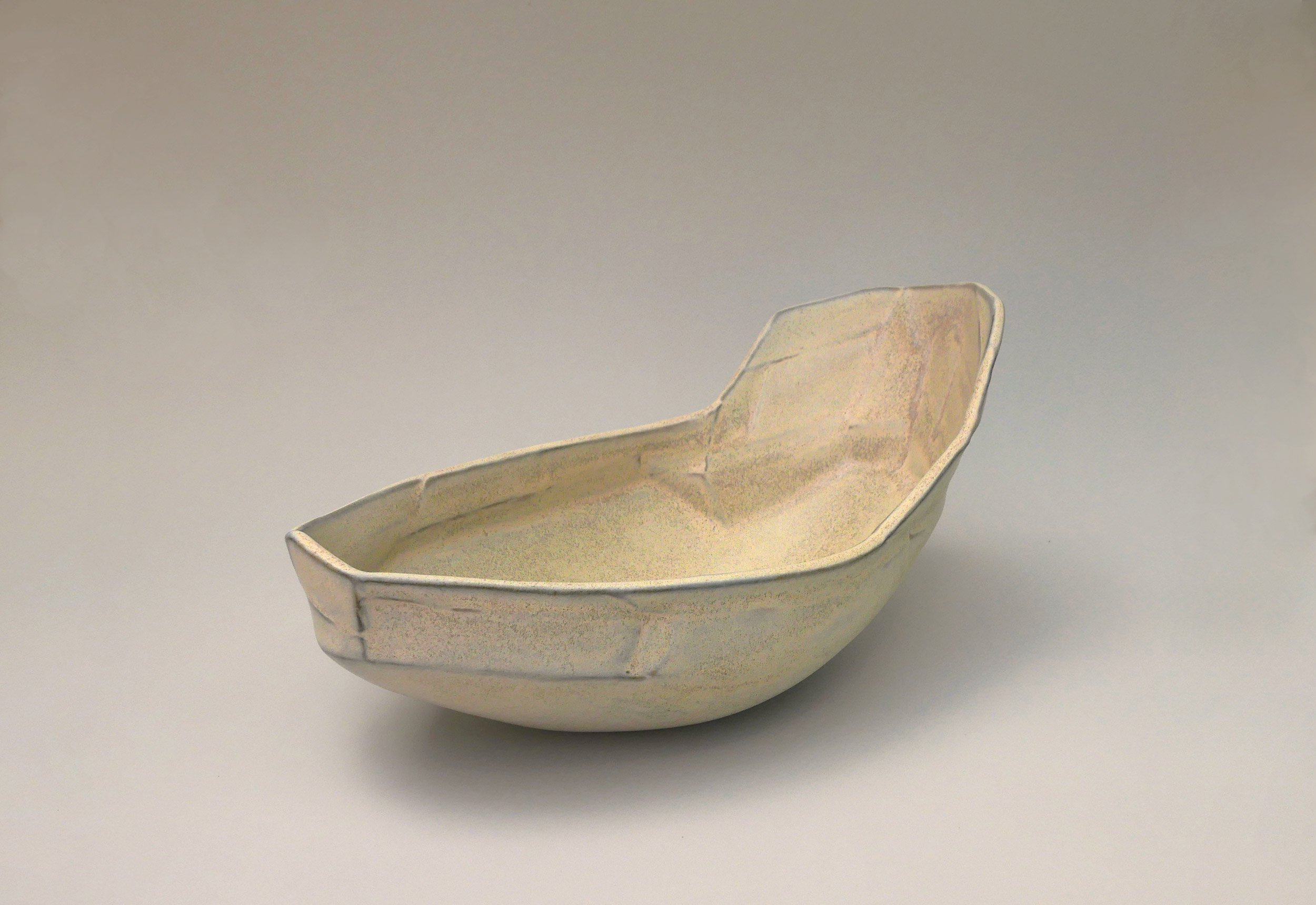 Facet Ladle 1. Stoneware. 26cm L x 11.5cm H x 13.5cm D