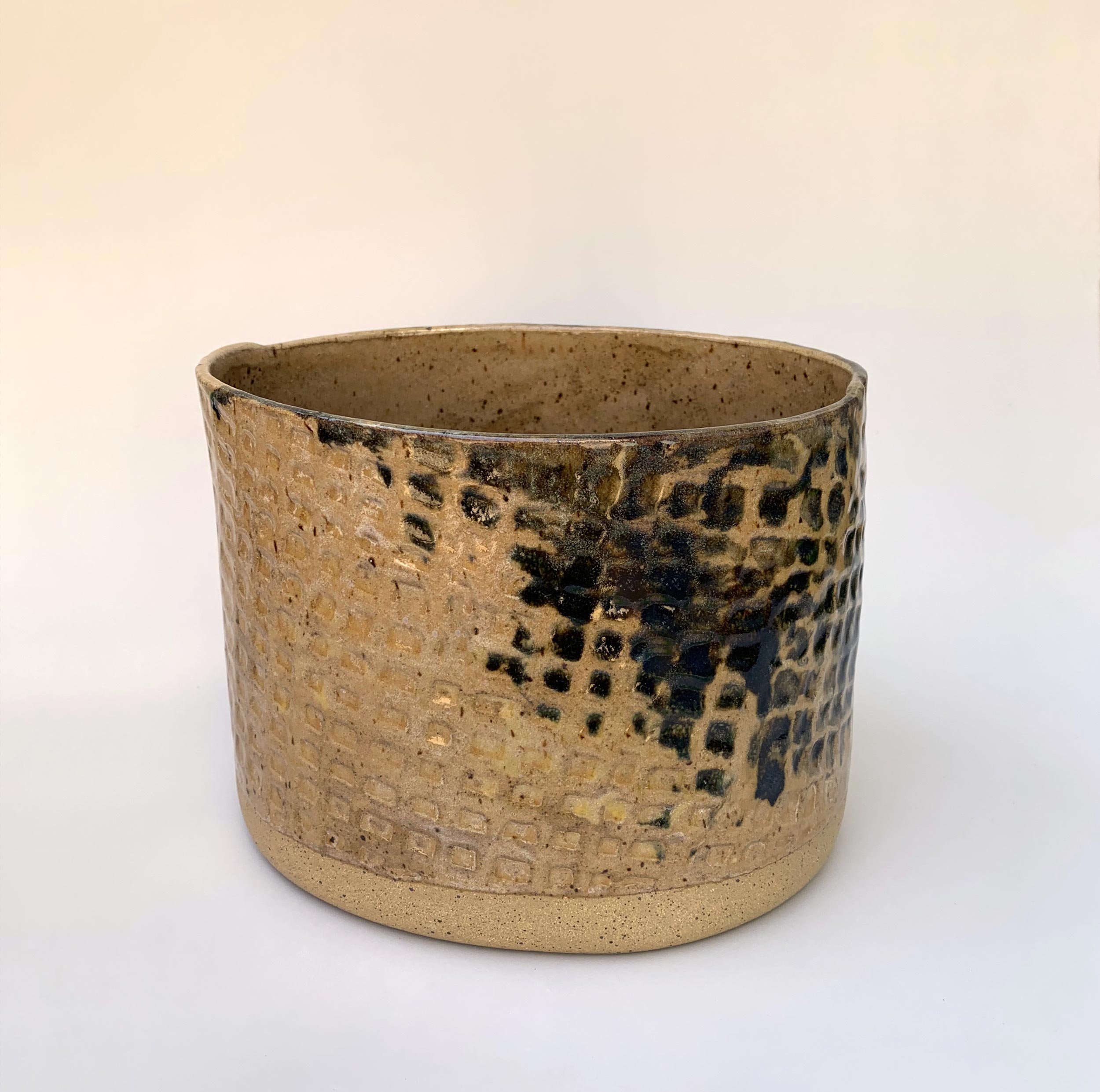 Oval Planter 2. Stoneware. 22cm W x 17cm H x 17cm D.