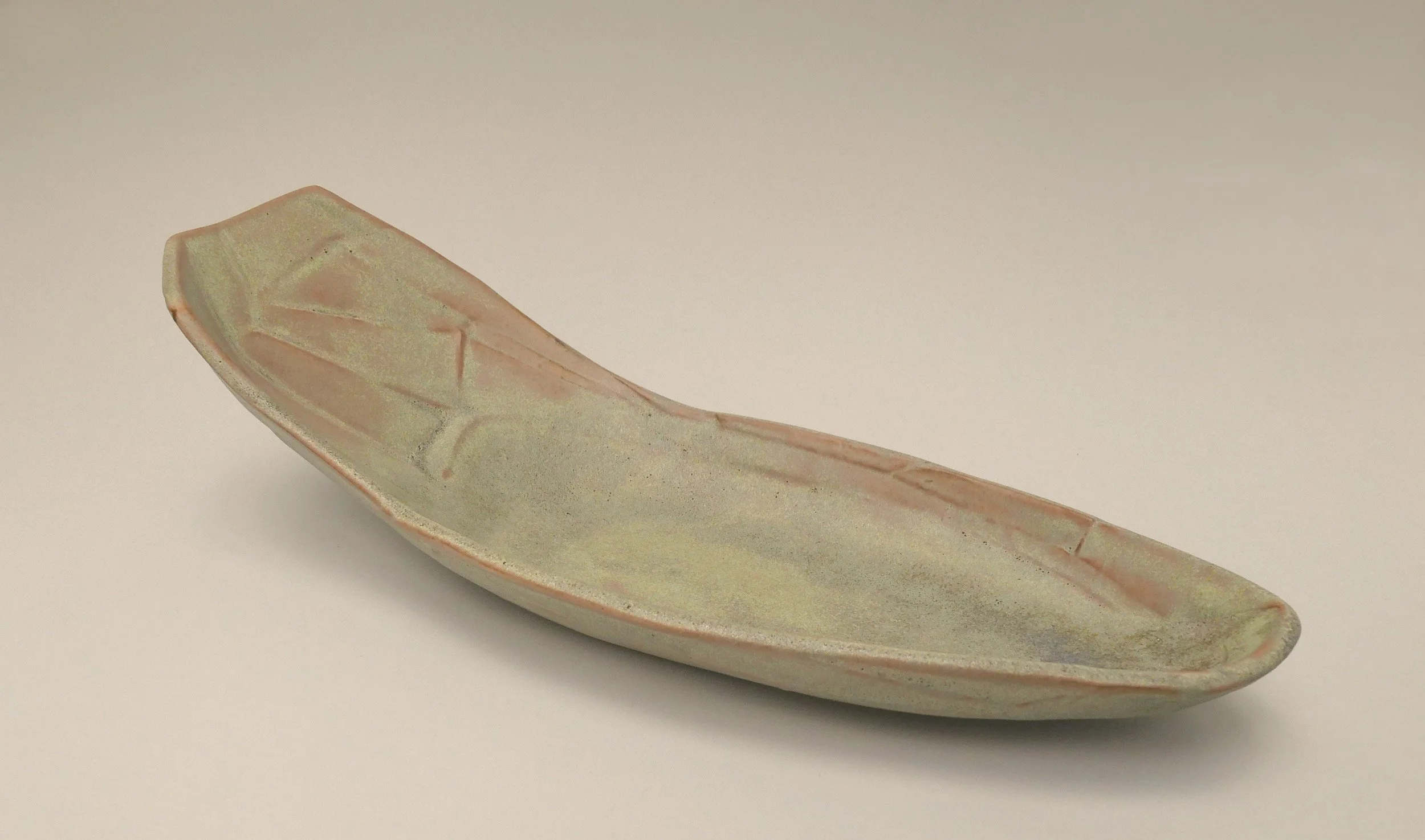 Facet Ladle 3. Stoneware. 34cm L x 9cm H x 14cm D