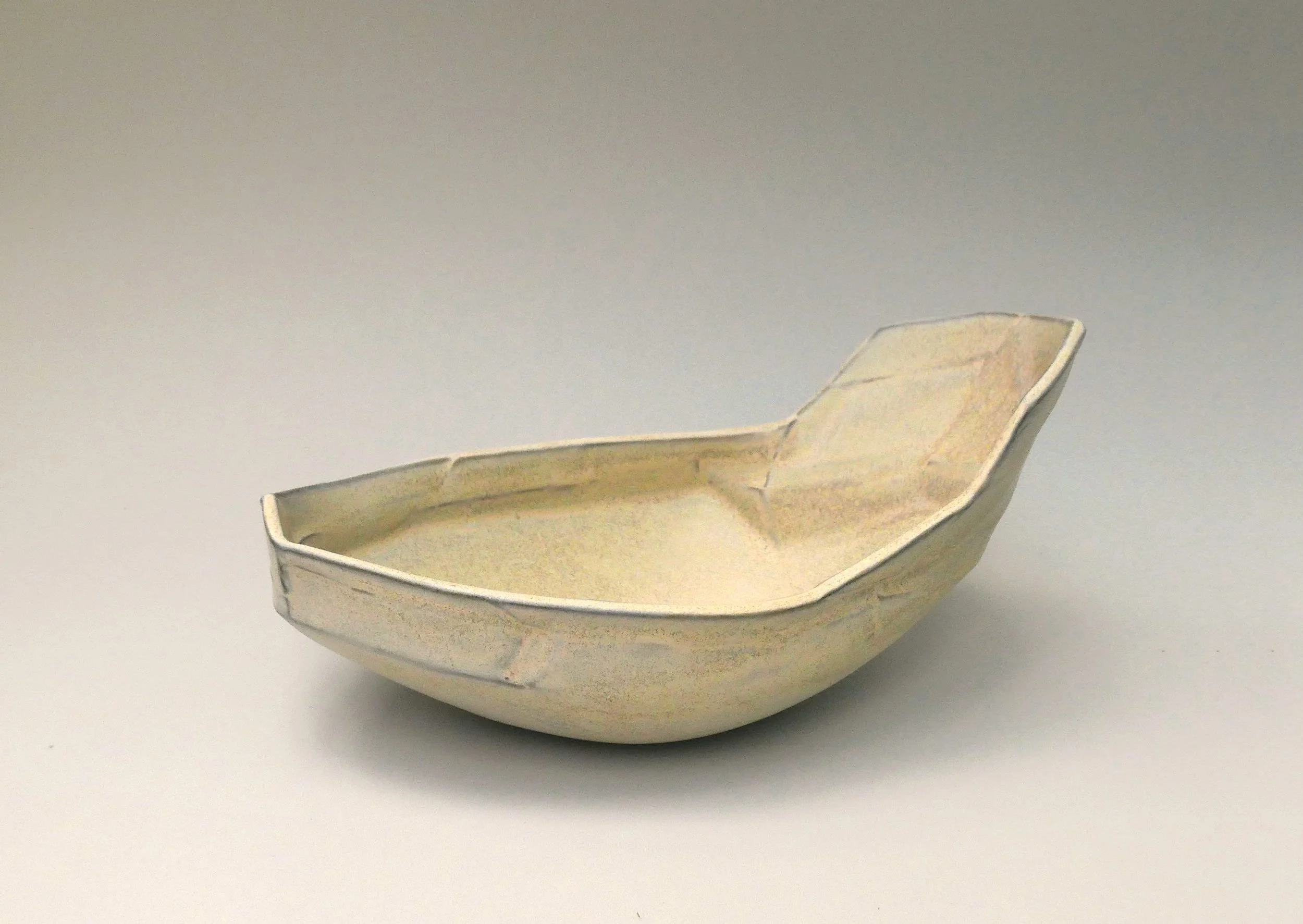 Facet Ladle 1. Stoneware. 26cm L x 11.5cm H x 13.5cm D
