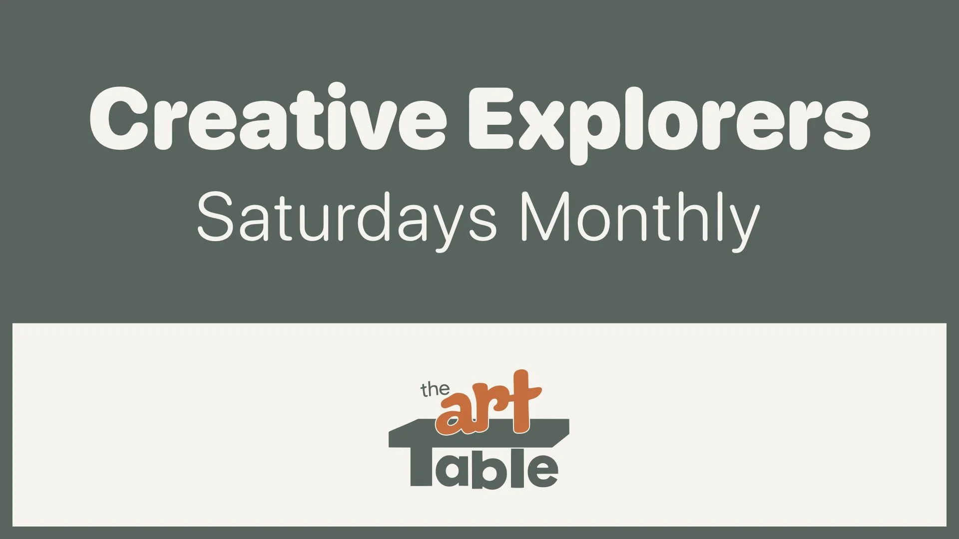 Creative Explorers — Fall Studio (Saturdays Monthly)