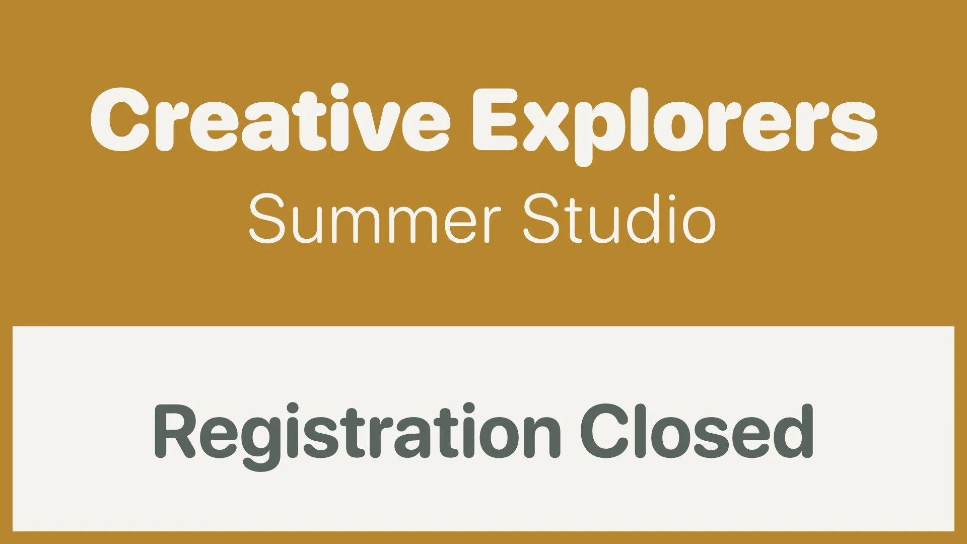 Creative Explorers — Summer Studio