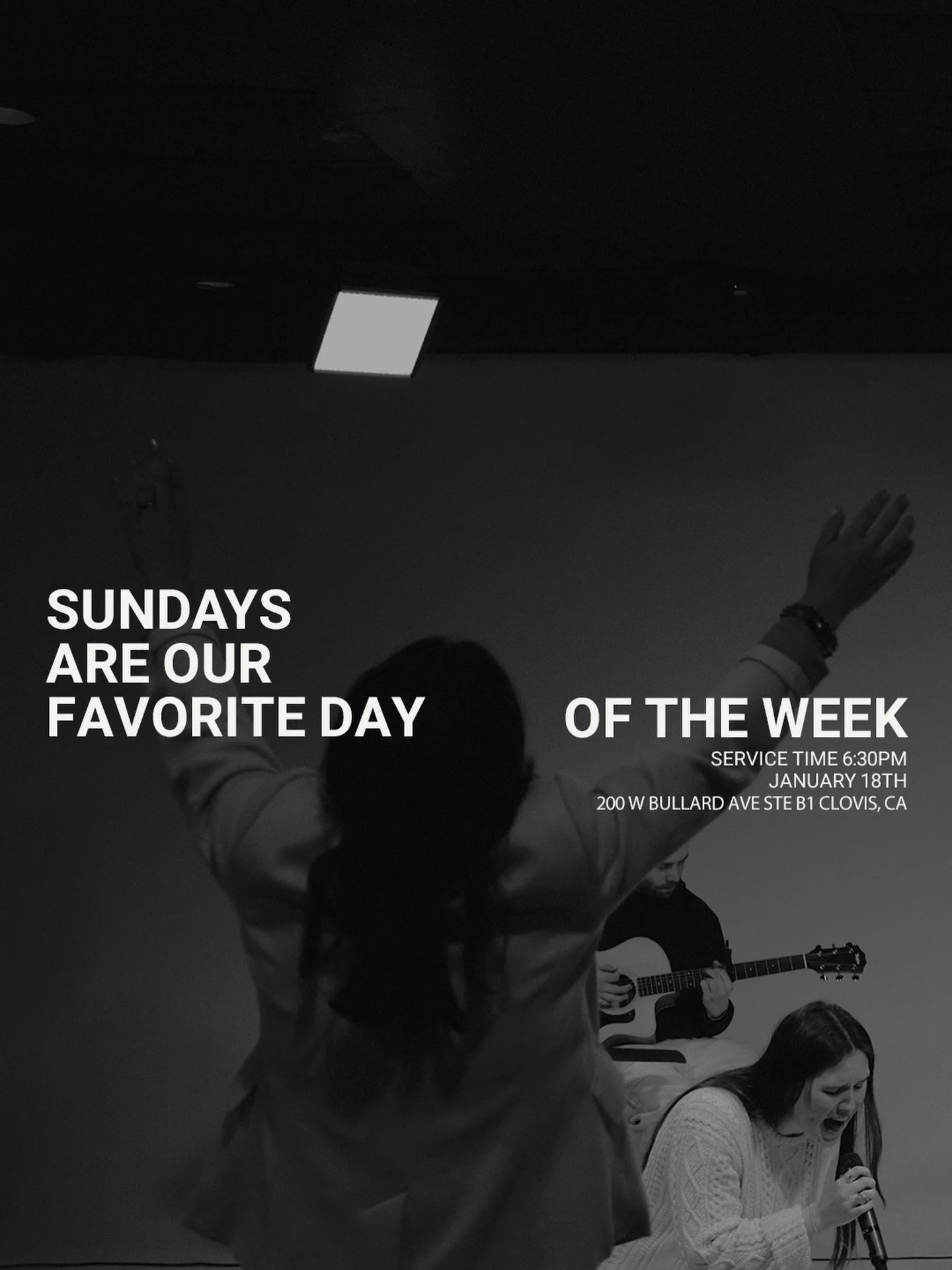 Sundays aren&rsquo;t the same without you!

Come join us for our next service
📆 January 18th
⏰ 6:30pm
📍 200 W Bullard Ave Ste B1 Clovis, CA

We can&rsquo;t wait to worship with you!
#church #jesus #fresno #churchplant #christian