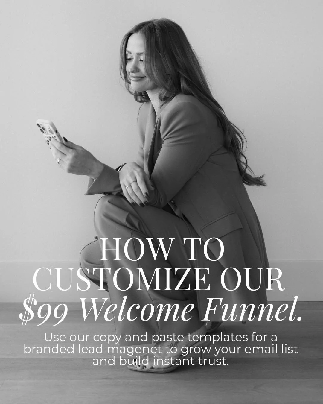 If you are not growing your list, it is because you don&rsquo;t have a system welcoming people in.

This Welcome Series is a system that allows your social content to turn views into leads.

You customize it in minutes:
&rarr; swap photos
&rarr; appl