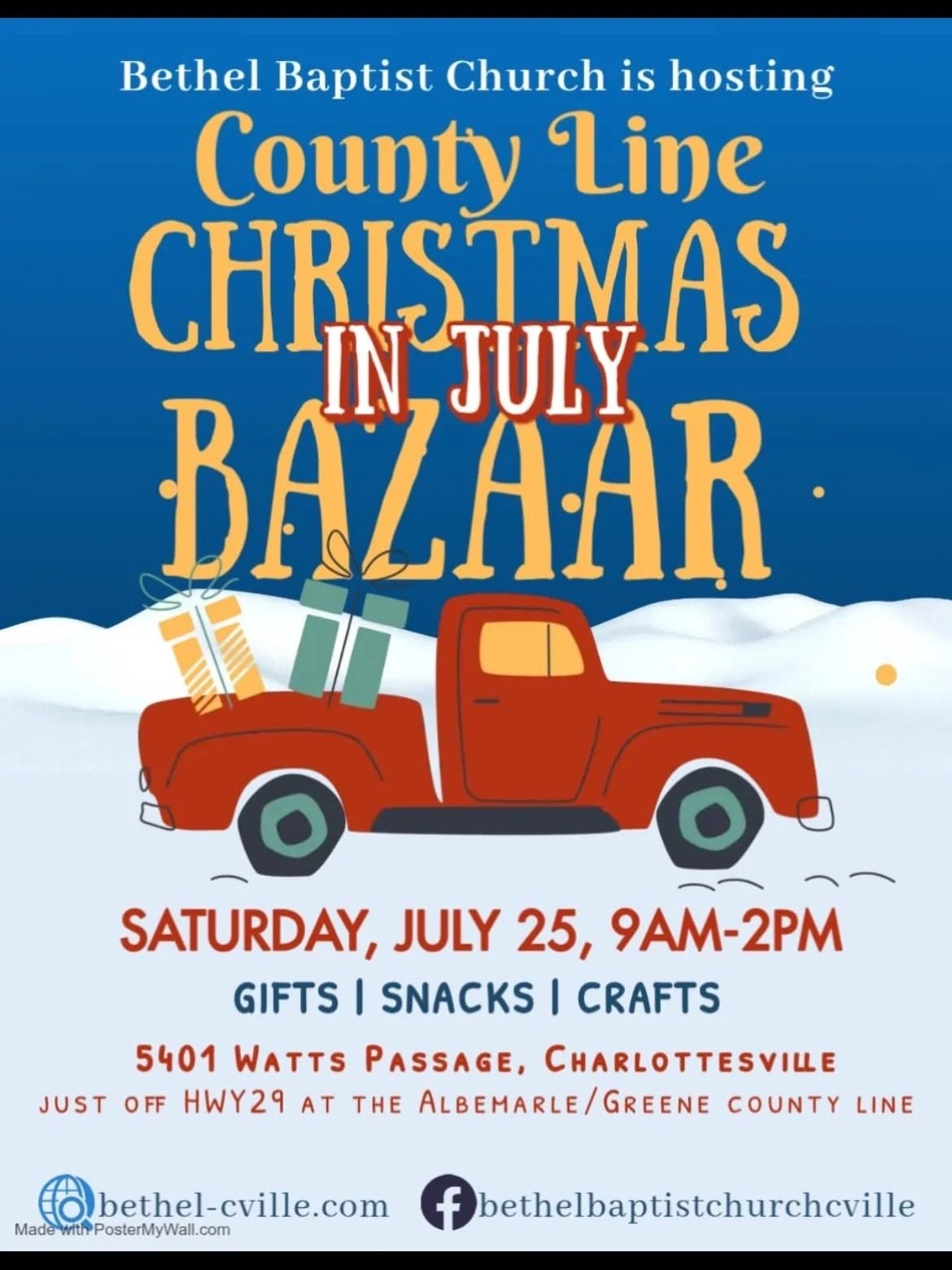 County Line Christmas in July Bazaar