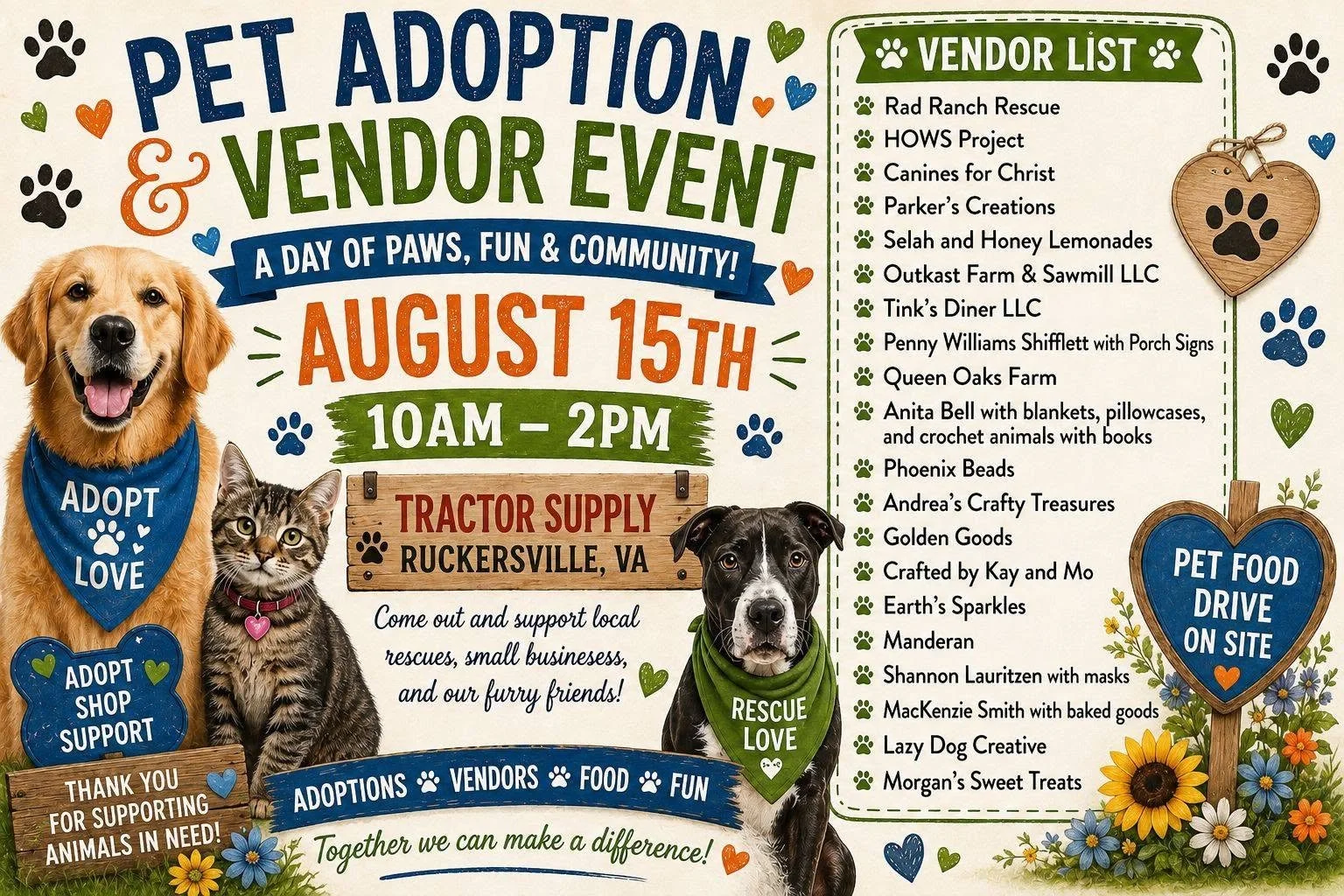 Pet Adoption and Vendor Market