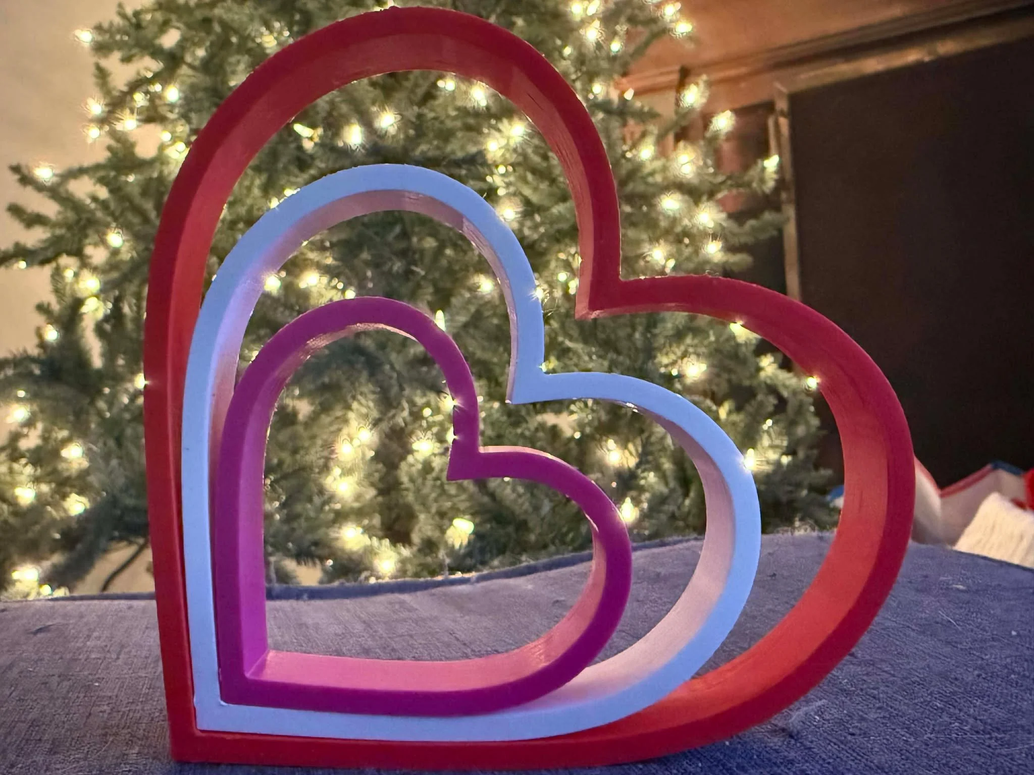 3D Heart Interlocking Decor