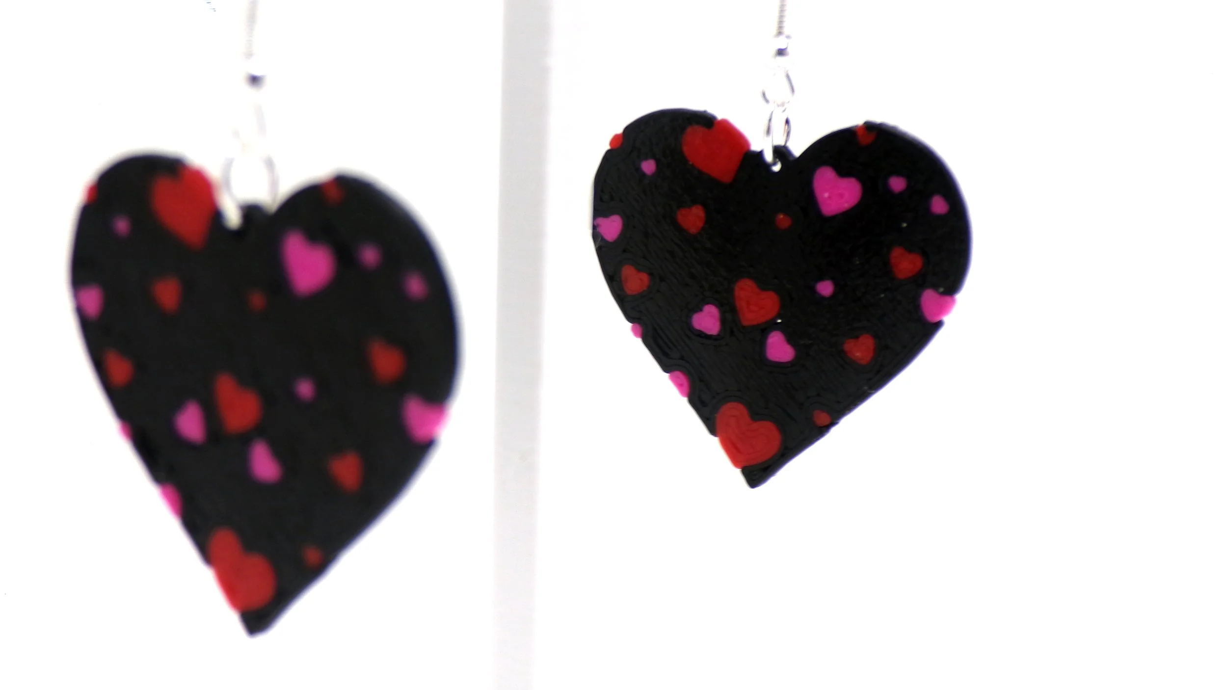 Black Hearts Earrings