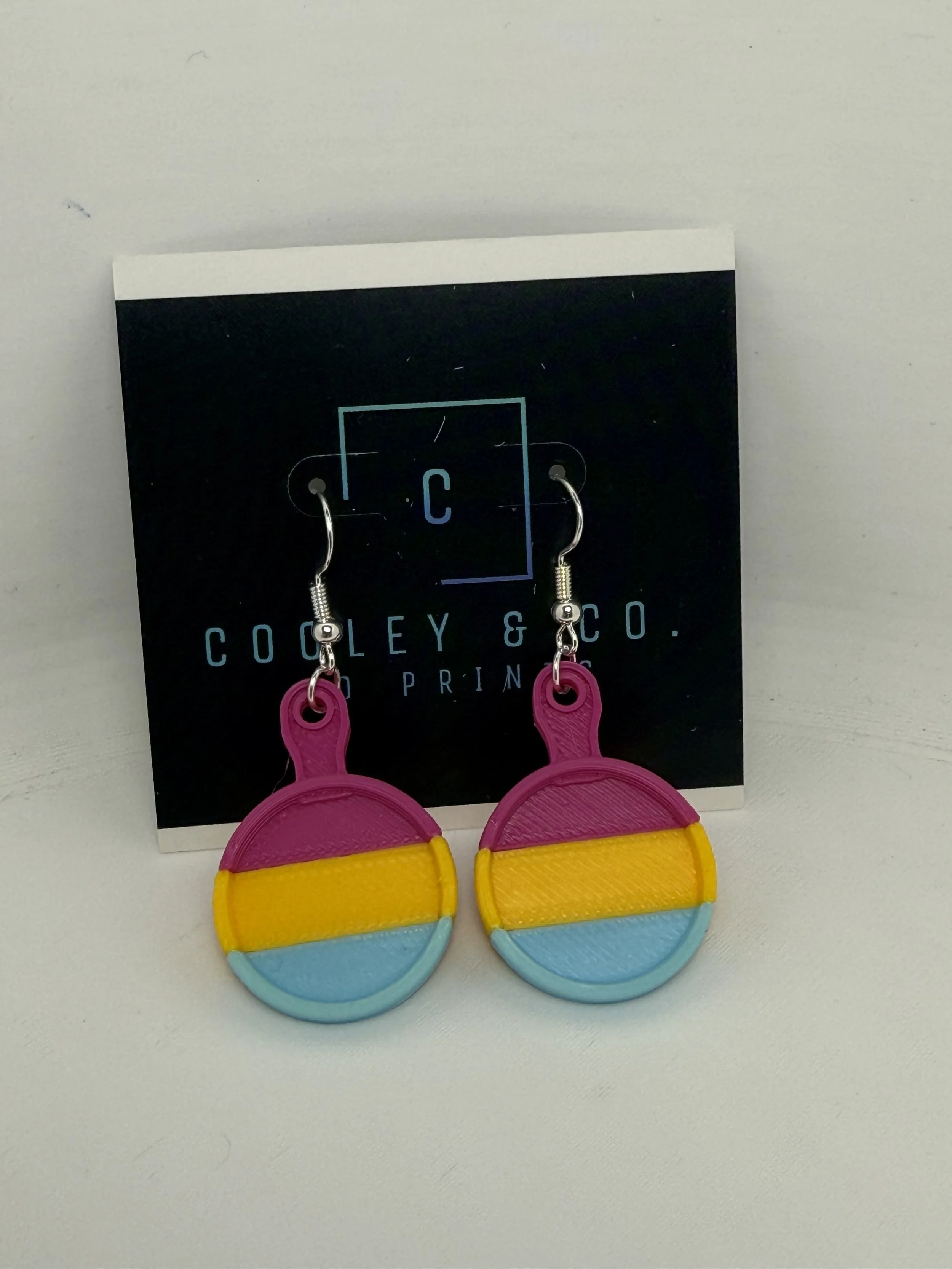 Pansexual Pan Earrings 💗💛💙