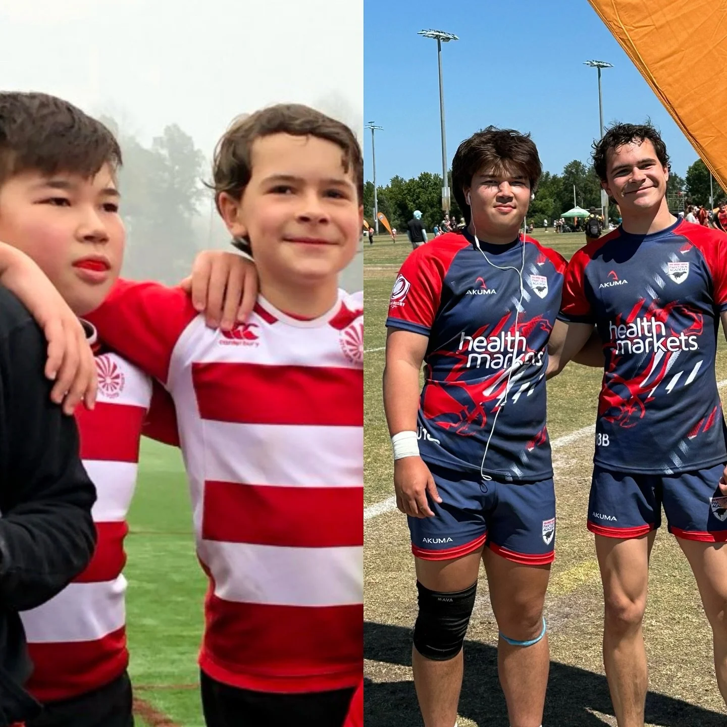 Rugby brothers Cam and Dylan finishing out their high school rugby playing for USA South Panthers at Tropical 7s. We know you love this throw back! 😍