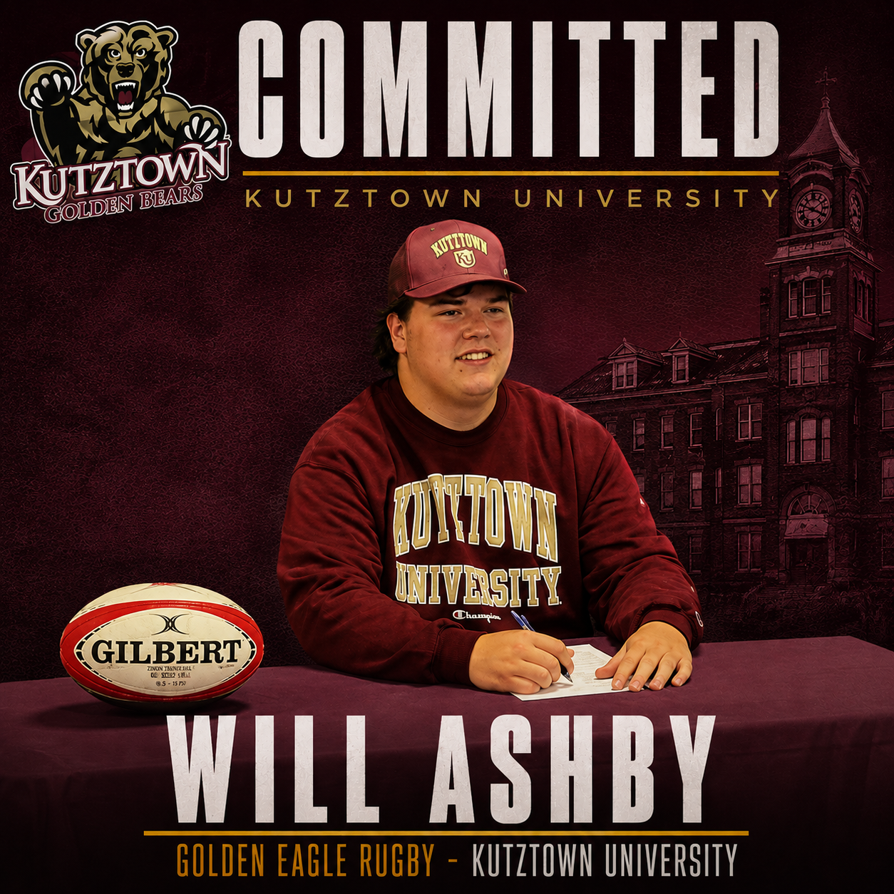 Will Ashby to Kutztown University