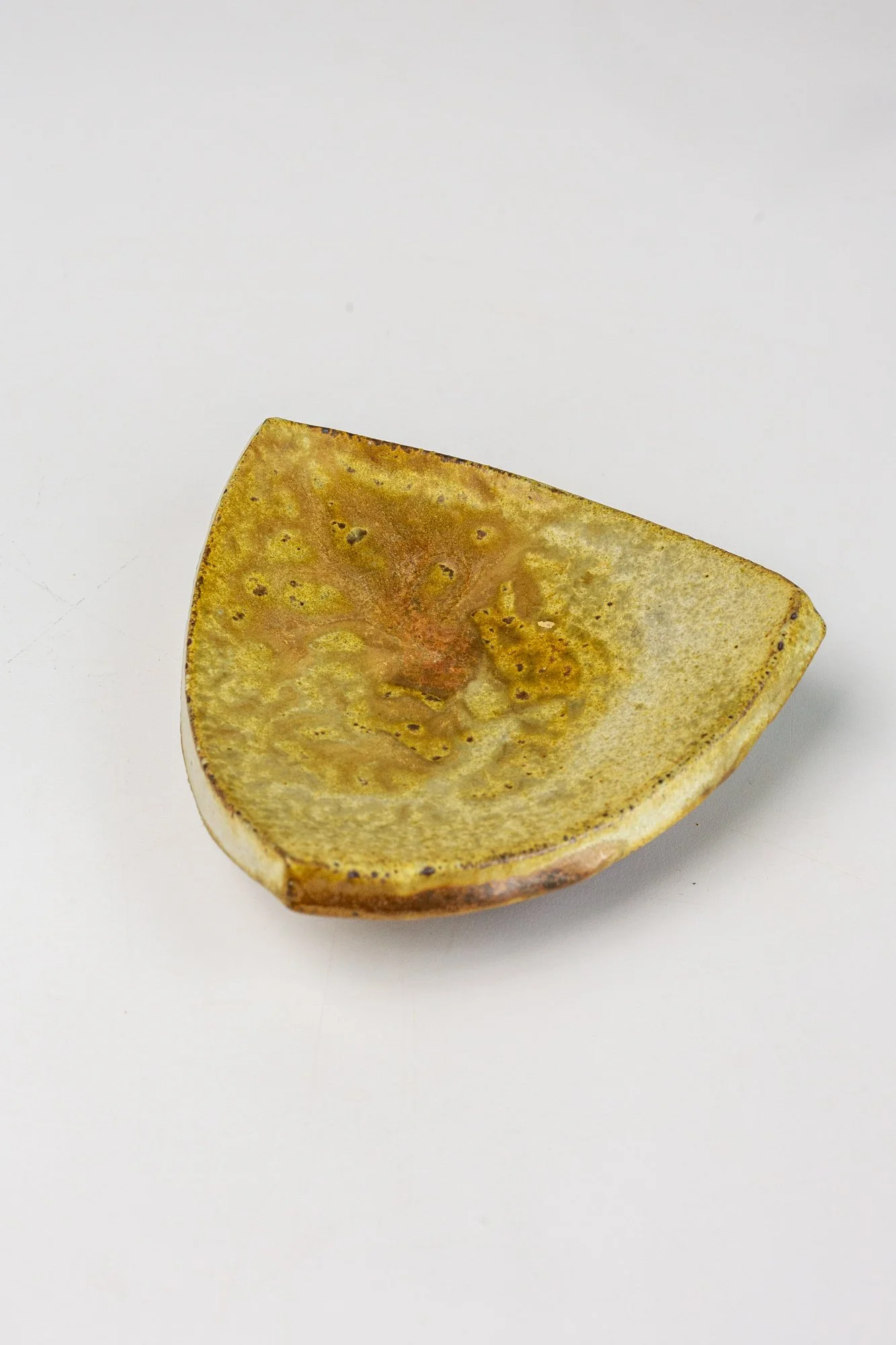 TRIANGLE PLATE  |  wood-fired stoneware, white glaze