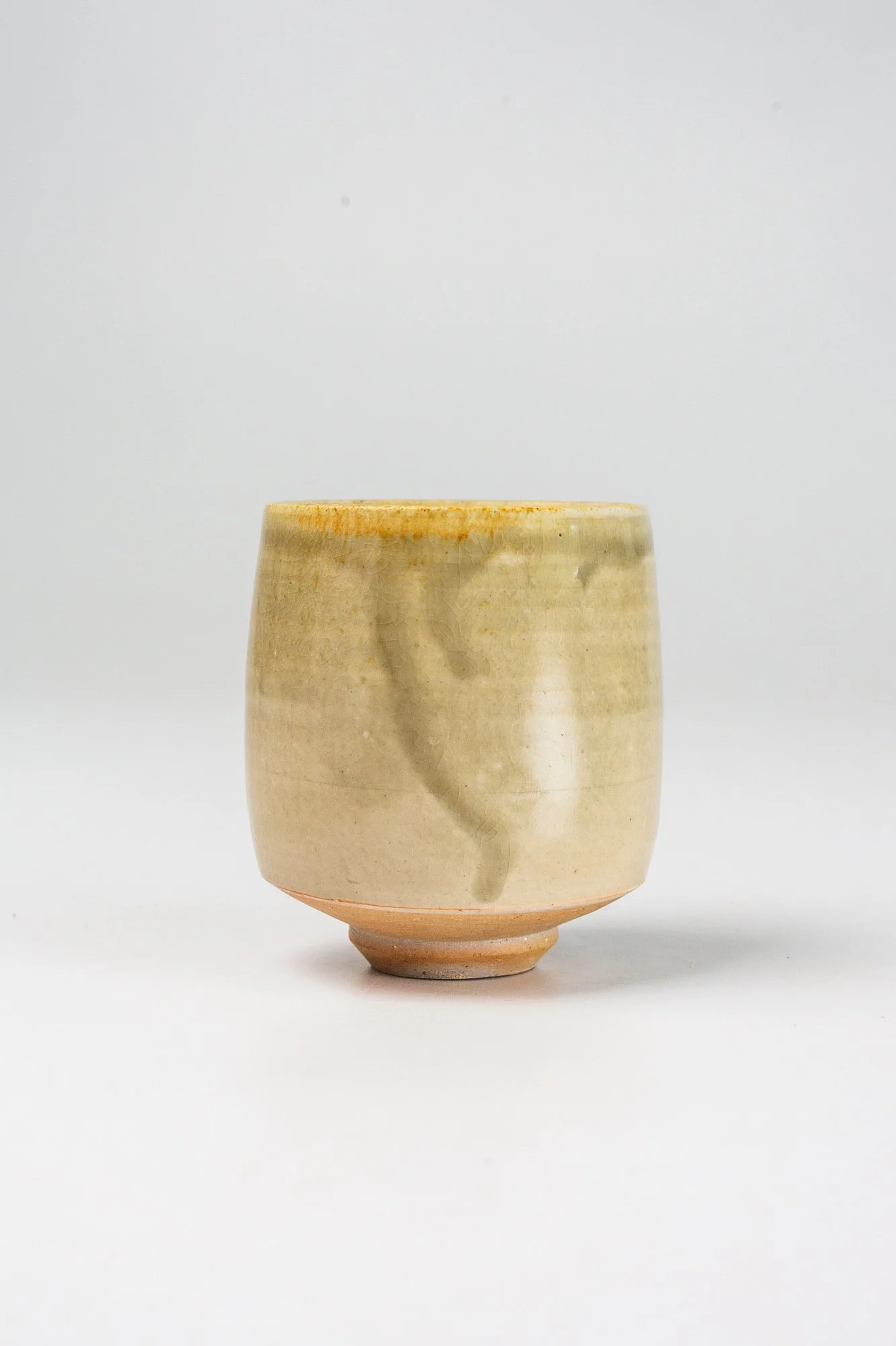 YUNOMI  |  wood-fired stoneware, flashing slip, celadon