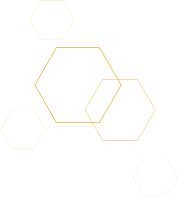 a grouping of geometric hexagon outlines