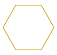 an outline of a yellow hexagon with a line drawing of a person climbing upward
