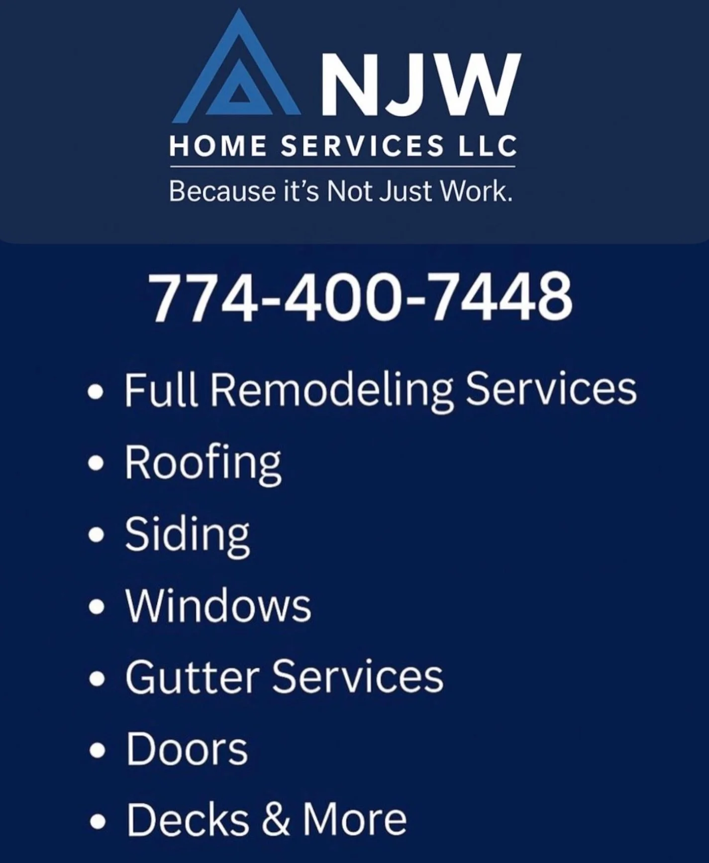 📞774-400-7448
📧taylor@njwhomeservices.com
📧ashlye@njwhomeservices.com 🌐 www.njwhomeservices.com  Consultations always complimentary.