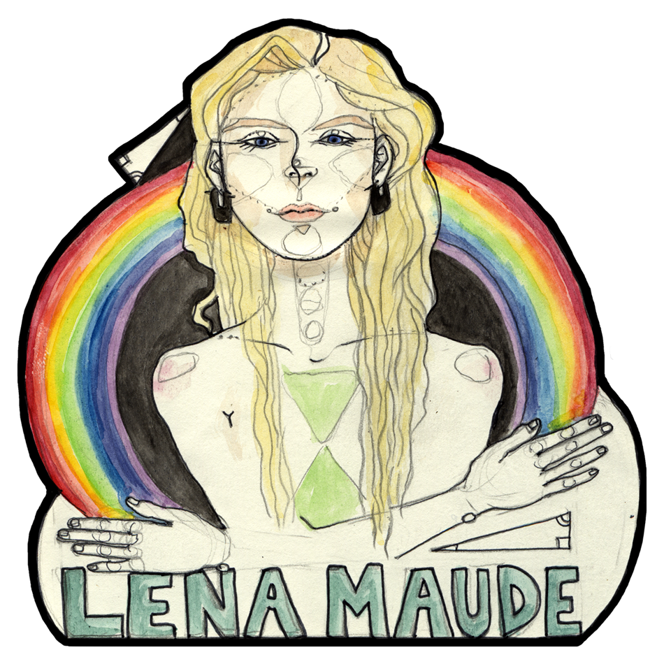 Lena Maude Rainbow Sticker