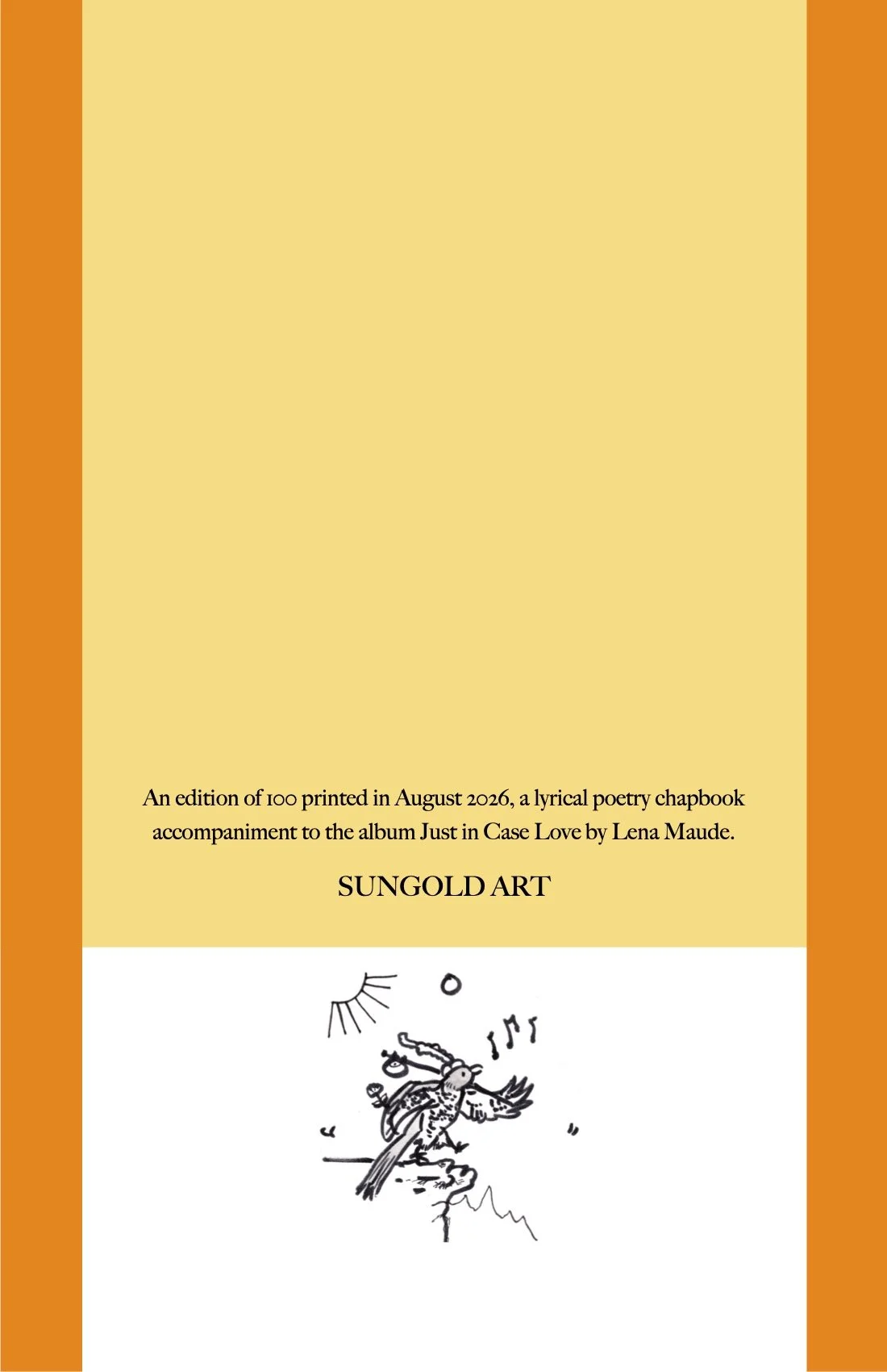 just in case love lena maude lyric book back cover