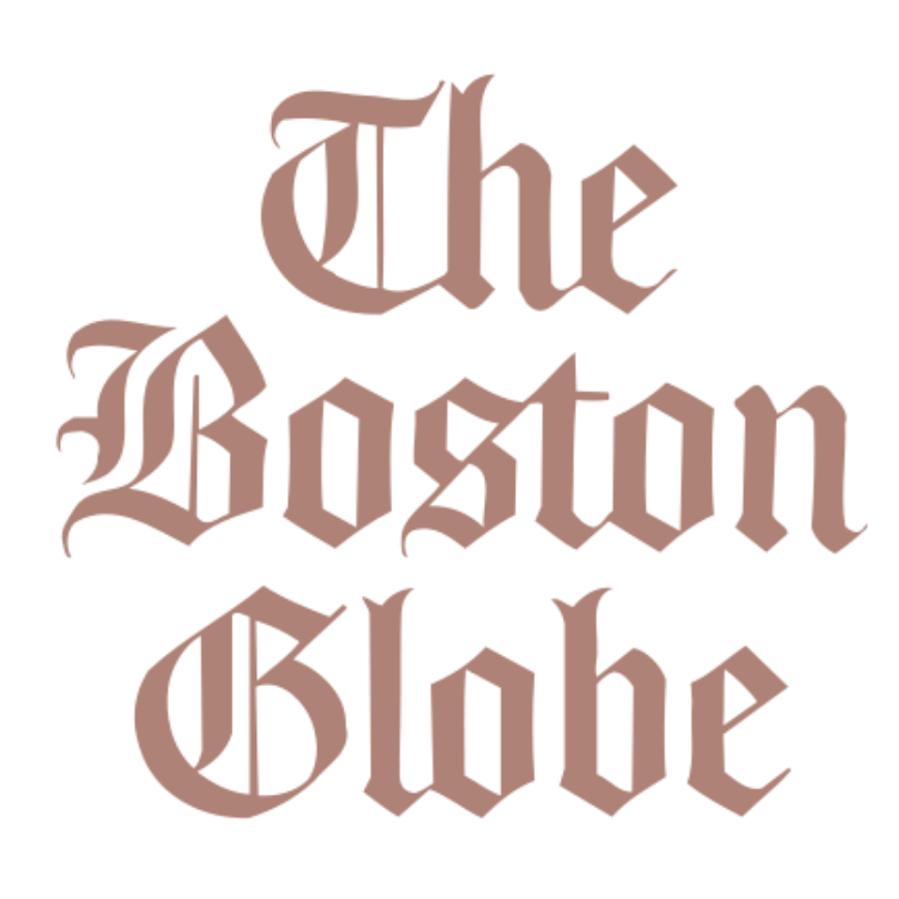 Text saying "The Boston Globe" in a decorative Gothic font.