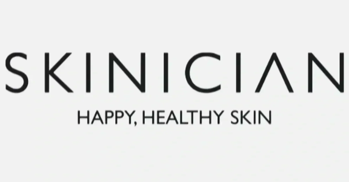 Logo for Skinician with the slogan "Happy, Healthy Skin"