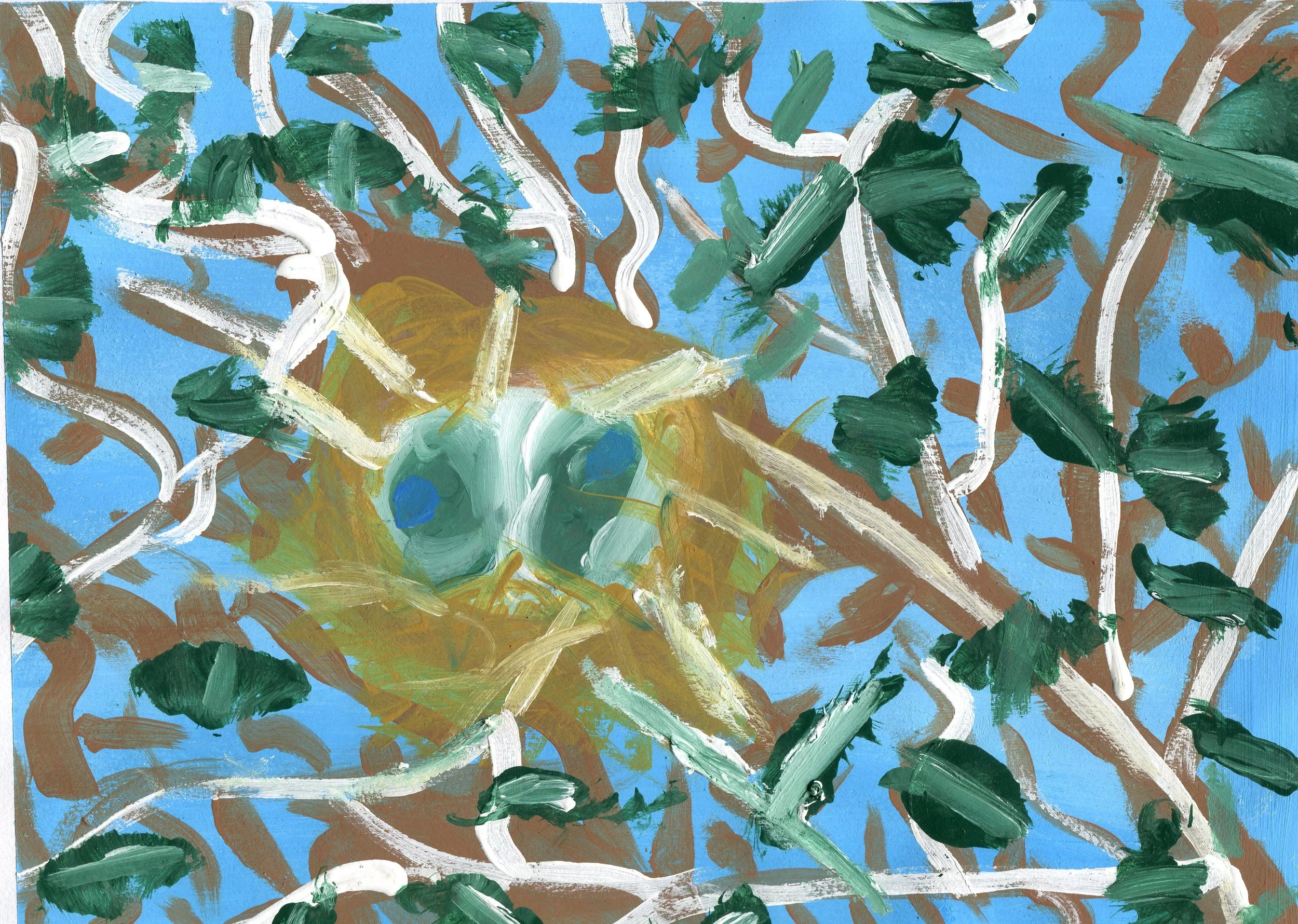 Vanessa H. Spring Birds Nest (Single Card)