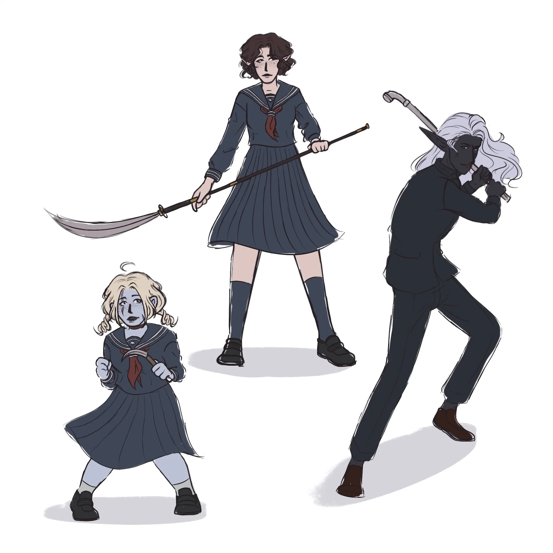 Characters: Ivy, Rodion, and Koinu