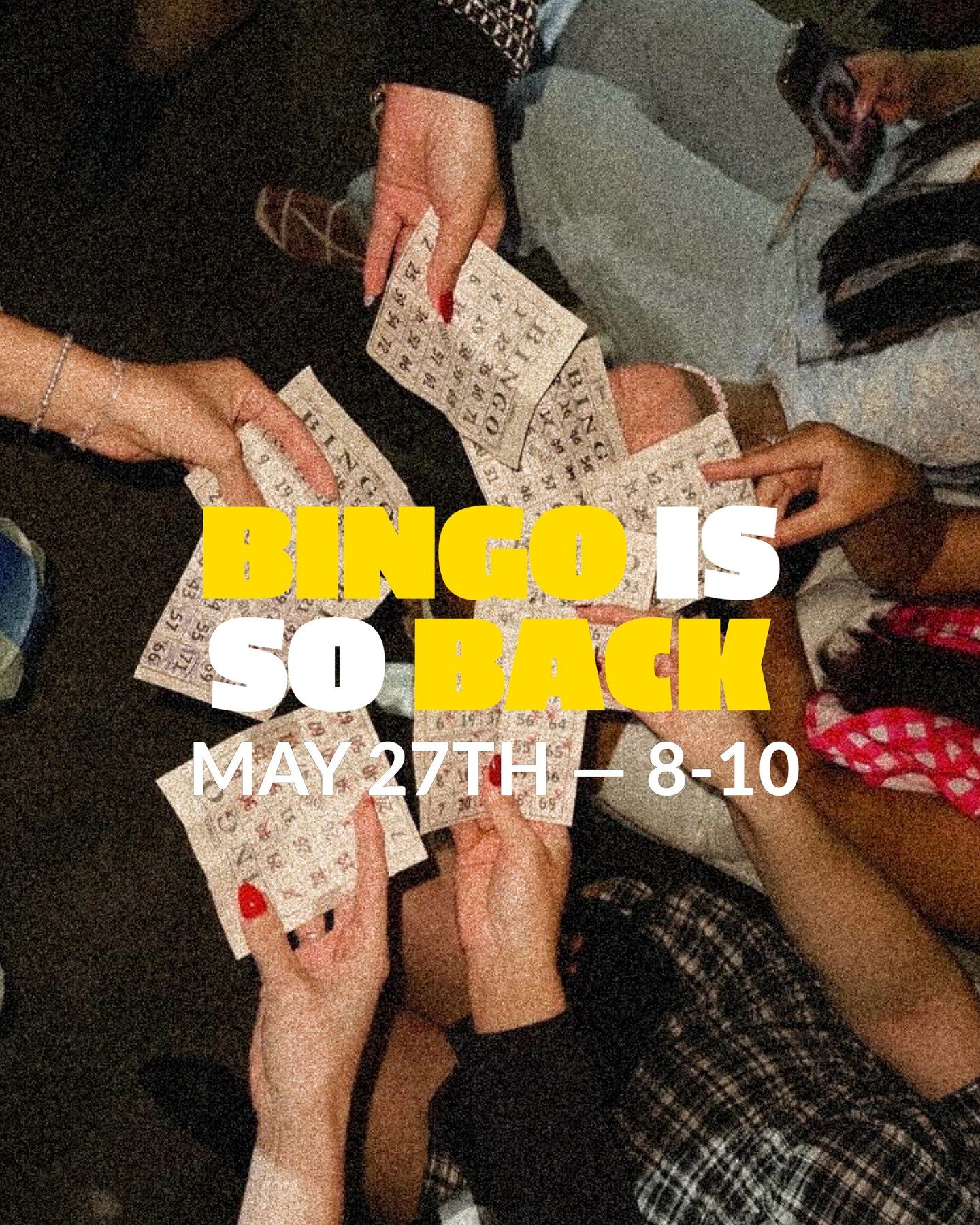 SET YOUR ALARMS FOR MAY 27th - Because it&rsquo;s time to unleash the wild side of Bingo! ⁠
⁠
Forget the granny game; we&rsquo;re talking Music Bingo for all you headbangers, groove machines, and life-of-the-party enthusiasts. Snag your spot using th