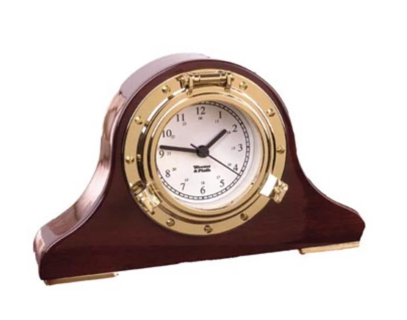 Nautical tambor mantle clock by Weems & Plath
