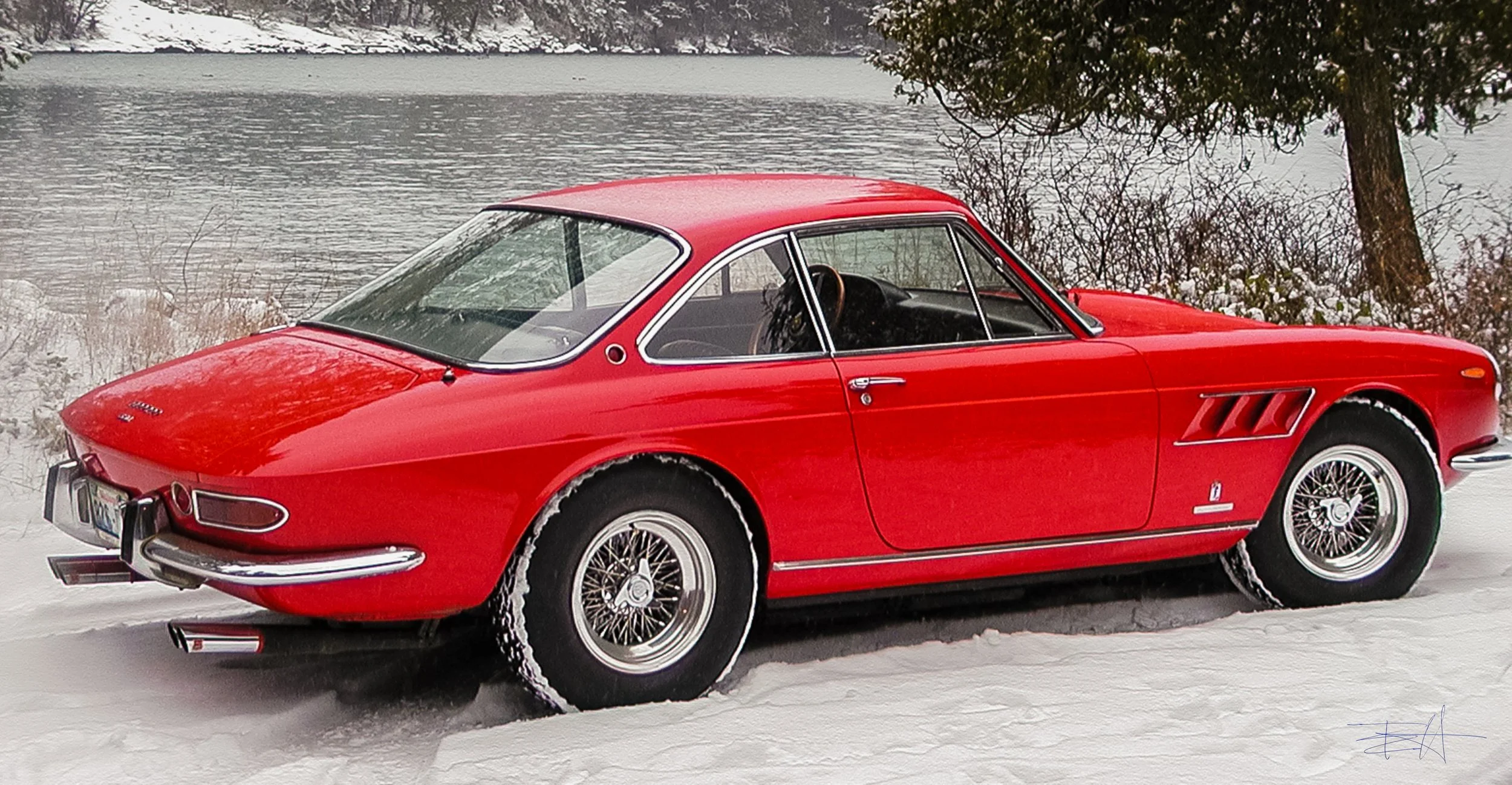 1967 Ferrari 330 GTC in Snow on Shaw 