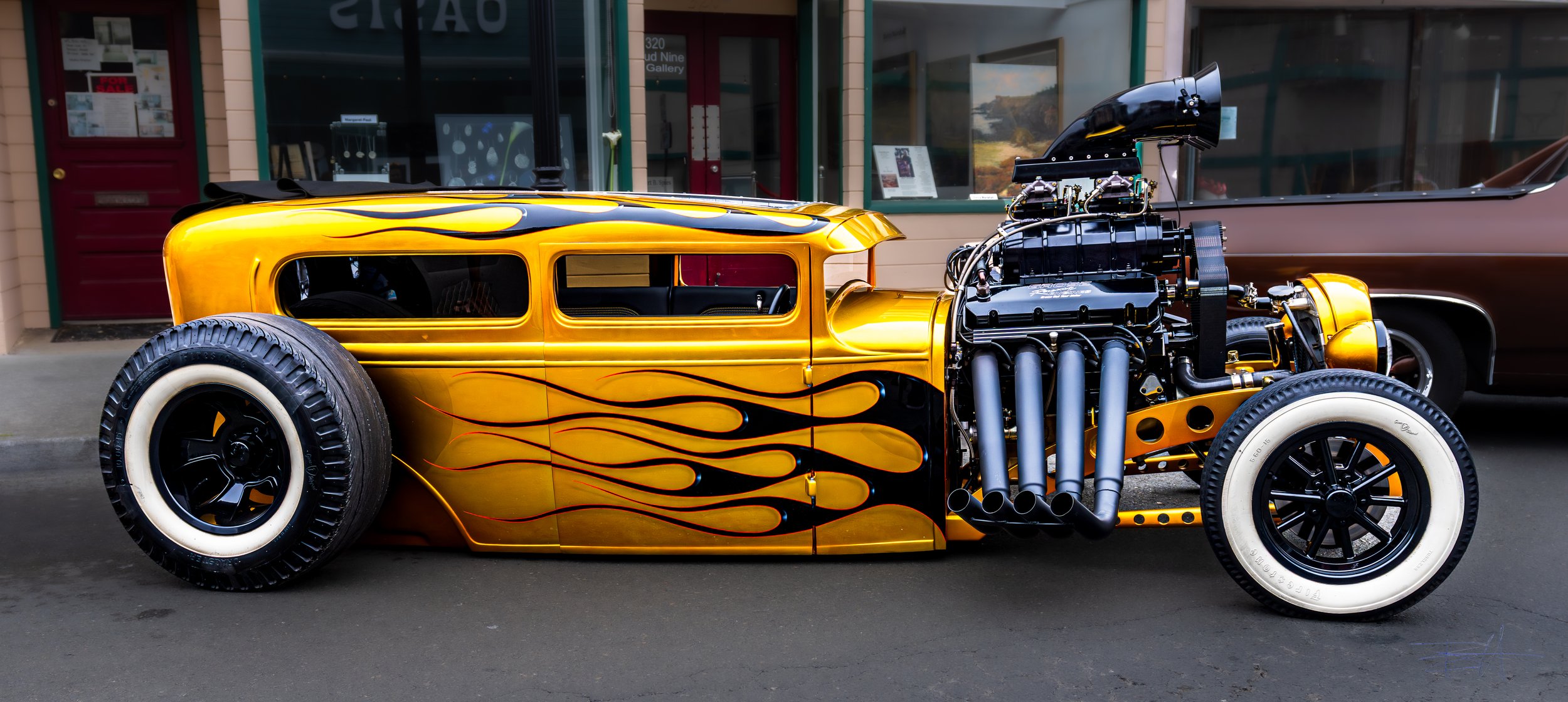 Engine with Car attached at NorCoast Rodders Car Show