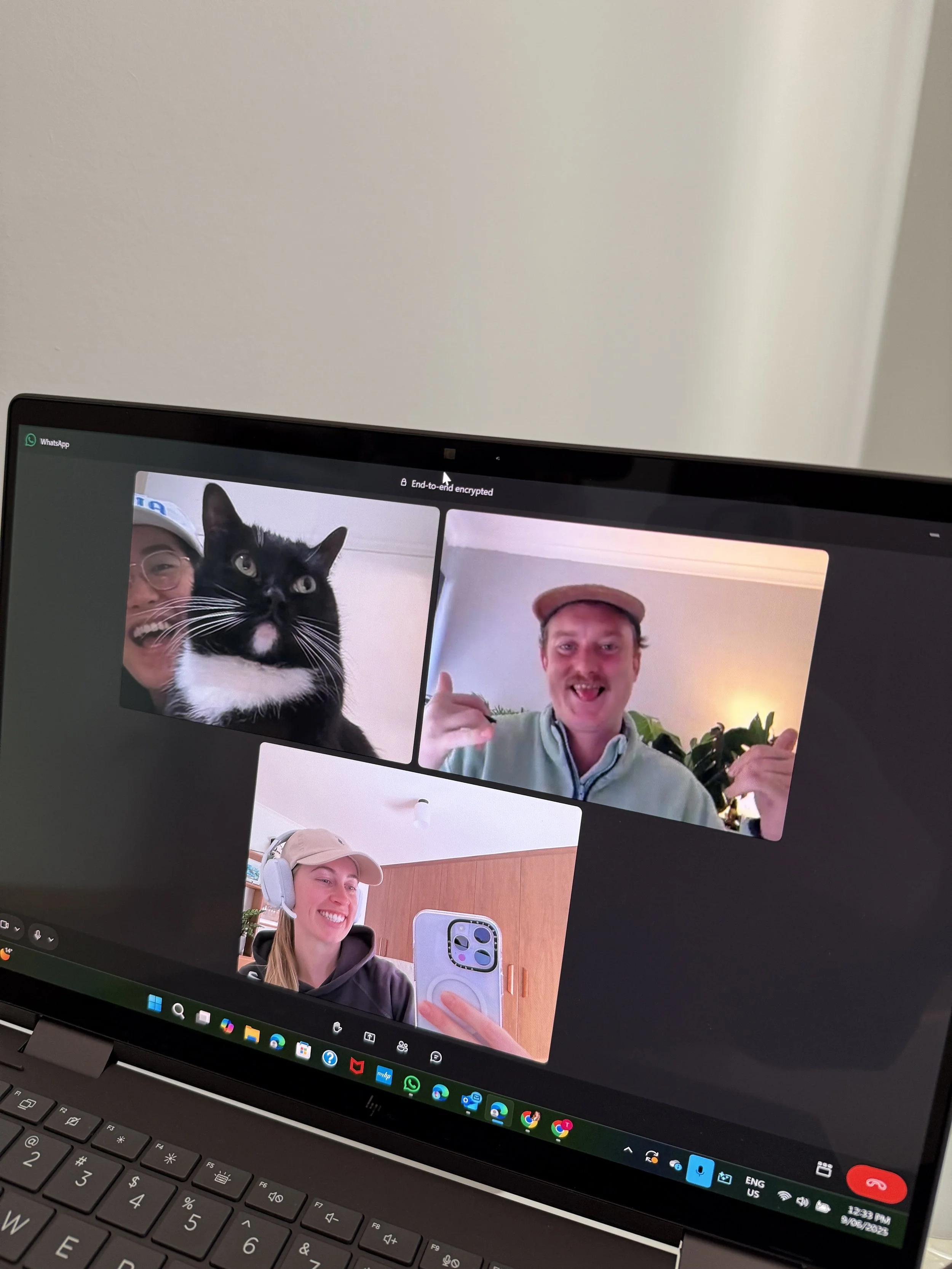 Image of the marketing team on a video call