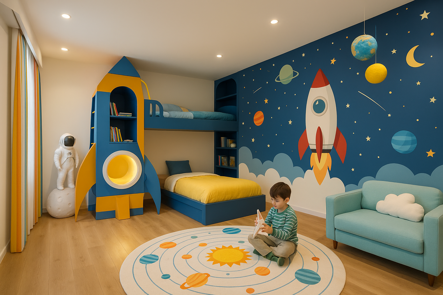 Space-Themed Luxury Room