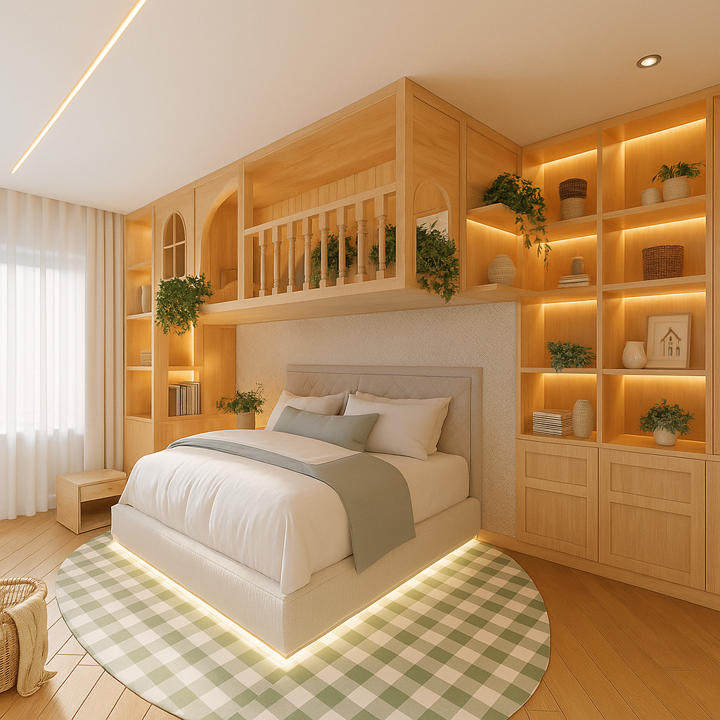 Nature-Inspired Loft Room