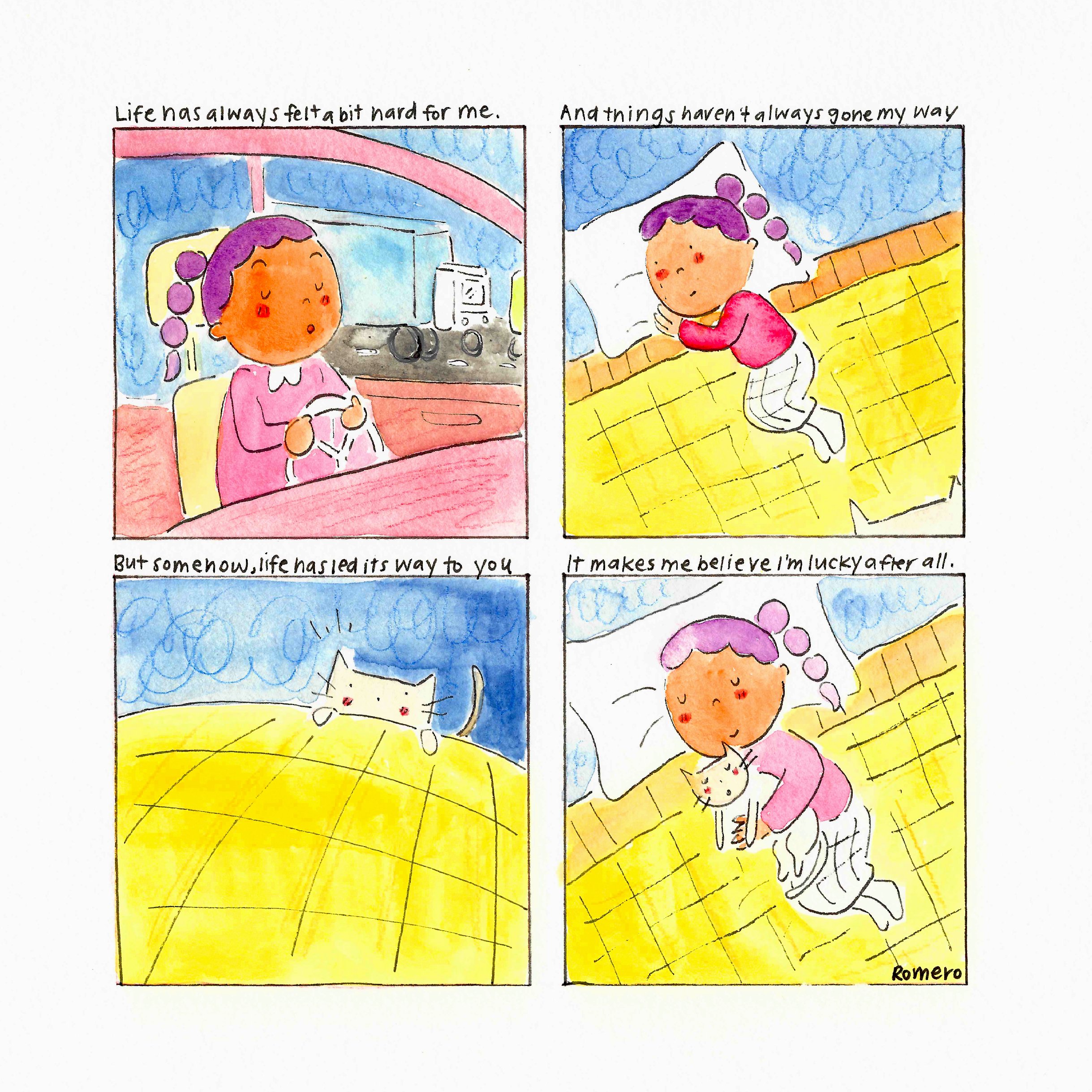 'letters to my cat: lucky' Print