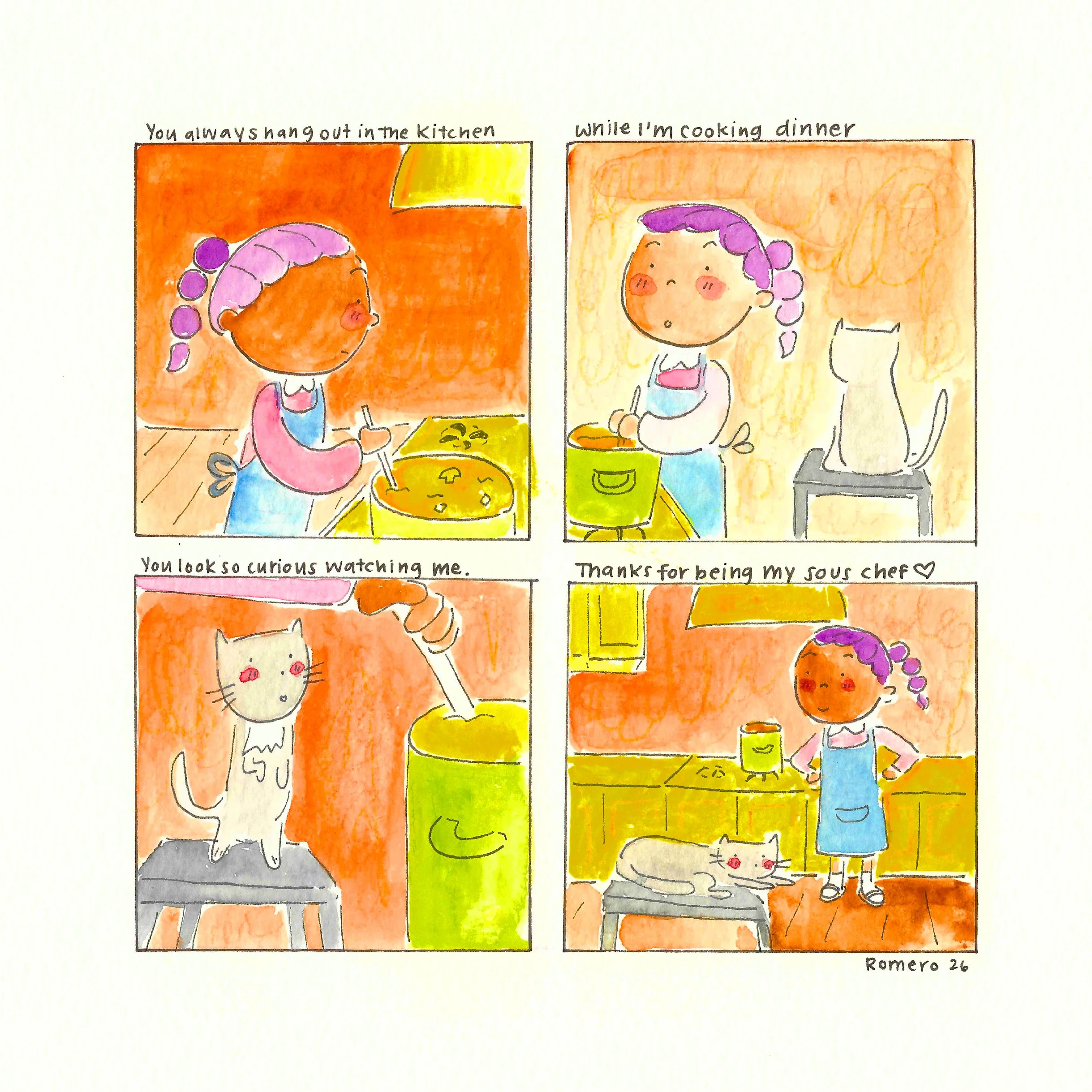 'letters to my cat: sous chef' Print