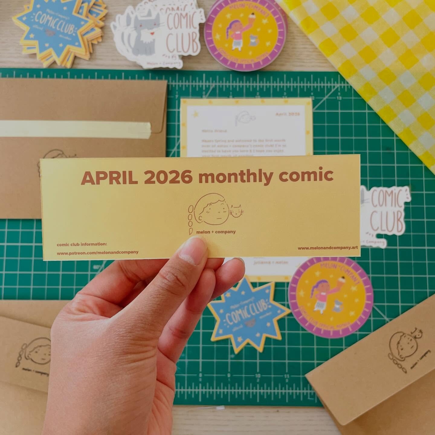 Happy comic club packing day! ⭐️💌 April comic club mail will be mailed out tomorrow! ^_^ thank you to everyone who signed up! 

A note to current and future members: I&rsquo;ll be moving my sign ups next month to my website, details on that soon! ⭐️