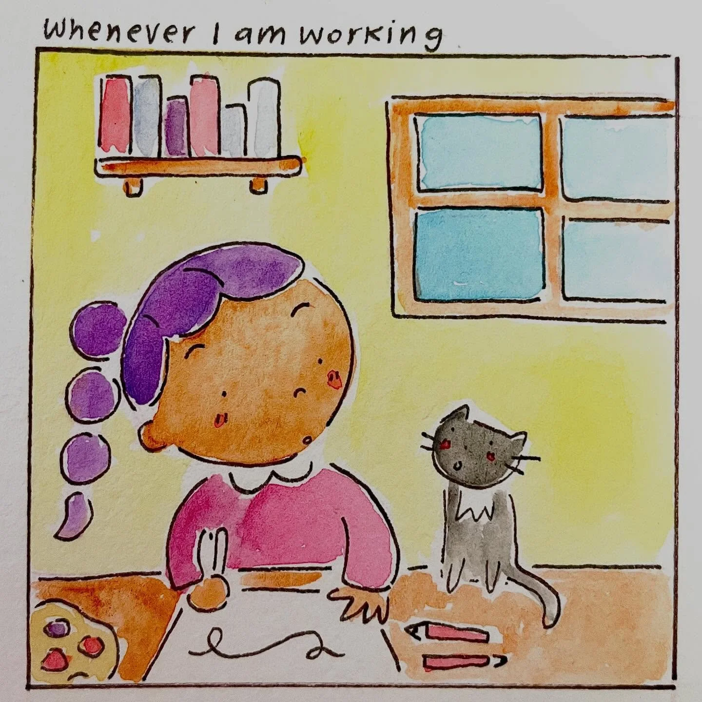 melon says to make sure to get up every hour and stretch 🙂&zwj;↕️

this comic print is available now on my sh🌀p! check out my page for more info ⭐️

#comic #cat #illustration #fyp #cattok