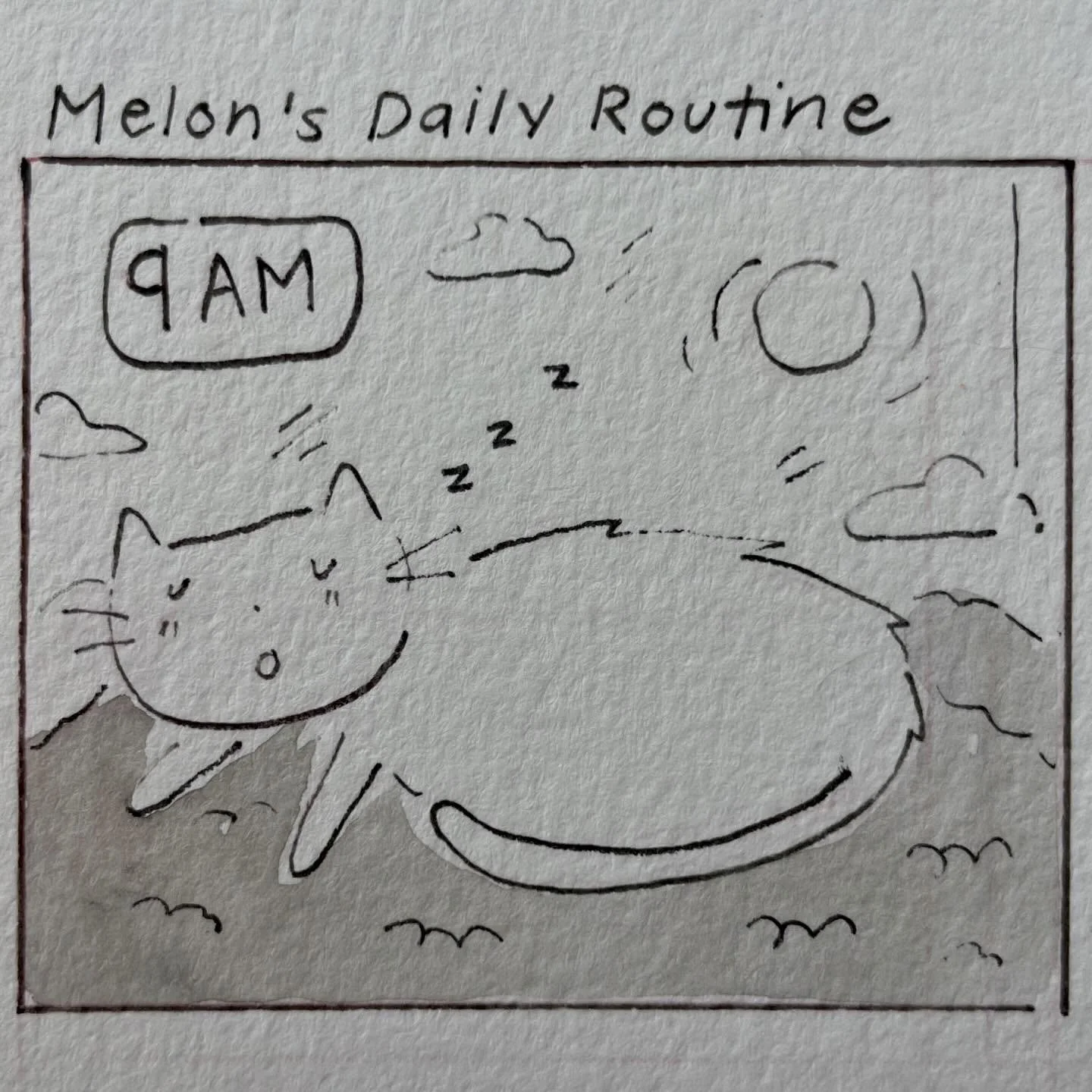 sharing melon + company&rsquo;s comic of the month for May members! ⭐️🌀 join anytime this month to get these rewards 🙂&zwj;↕️ the theme of the month is sleepy&hellip;. 😴 

#fyp #cat #cats #snailmail #illustration