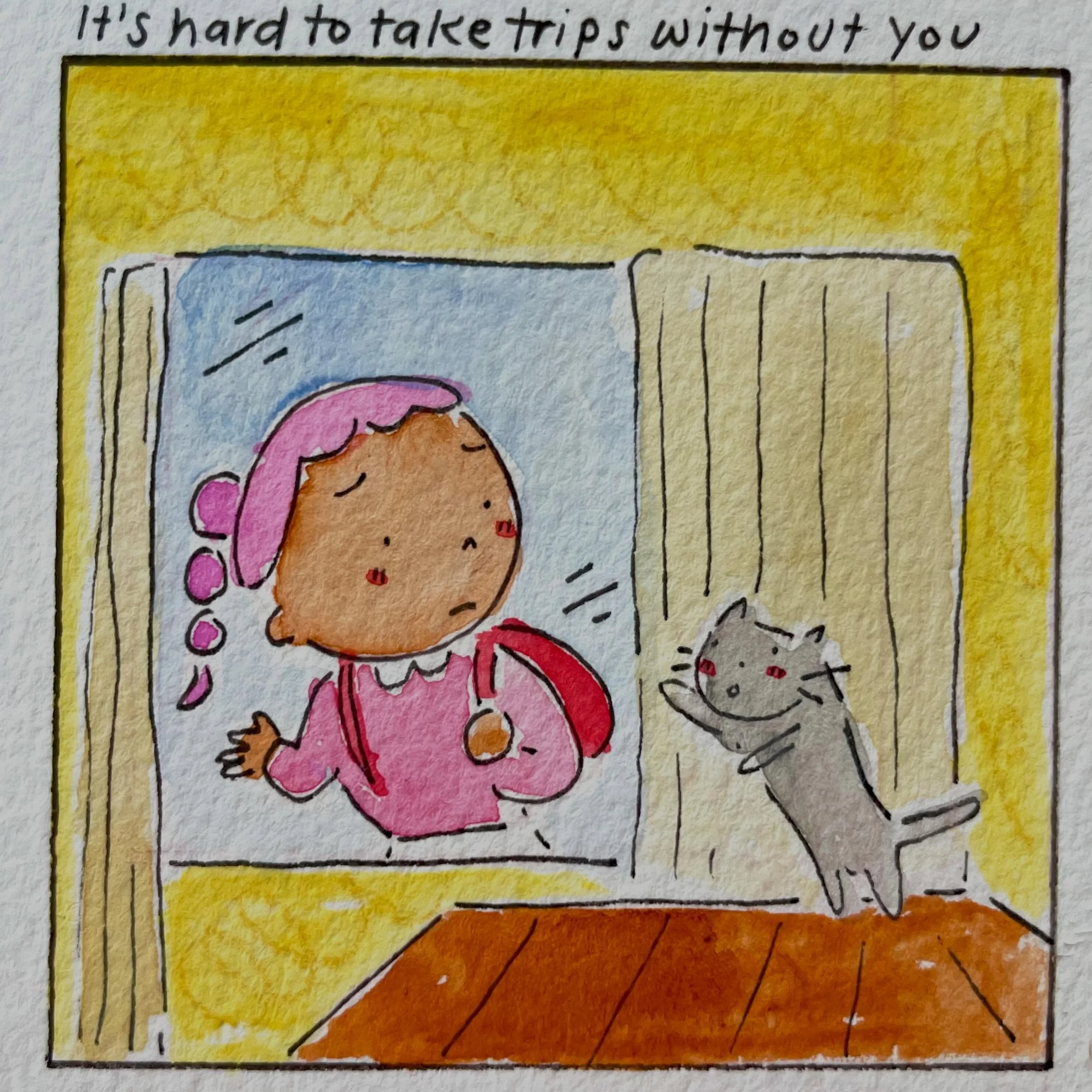 why can&rsquo;t I take my cat everywhere I go 

This comic is available as a print now in my sh0p! 🌀⭐️

#cat #comic #cattok #illustration #drawing