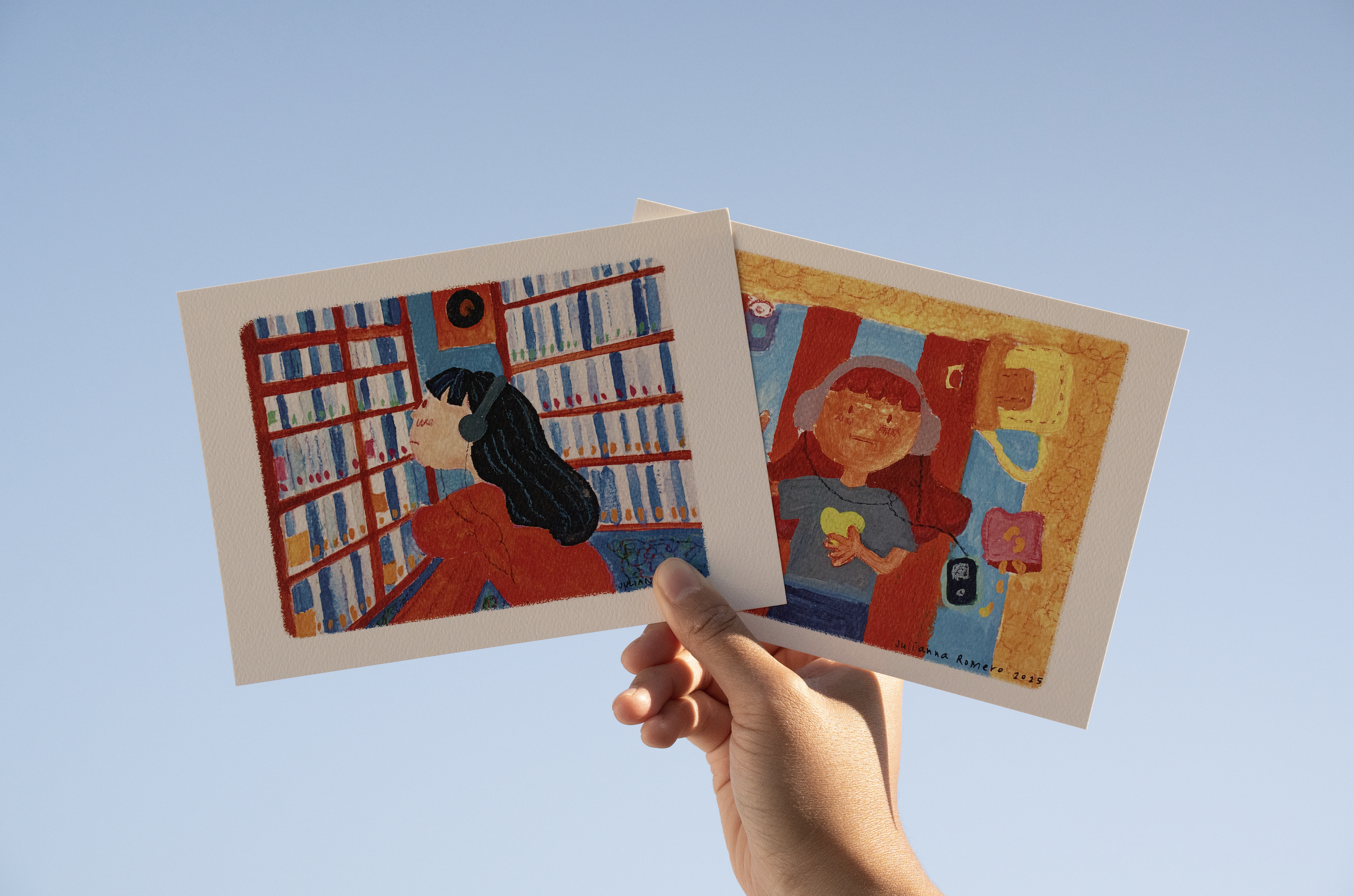 Girls Contemplating Postcard Set of 2 | 5x7 inch prints