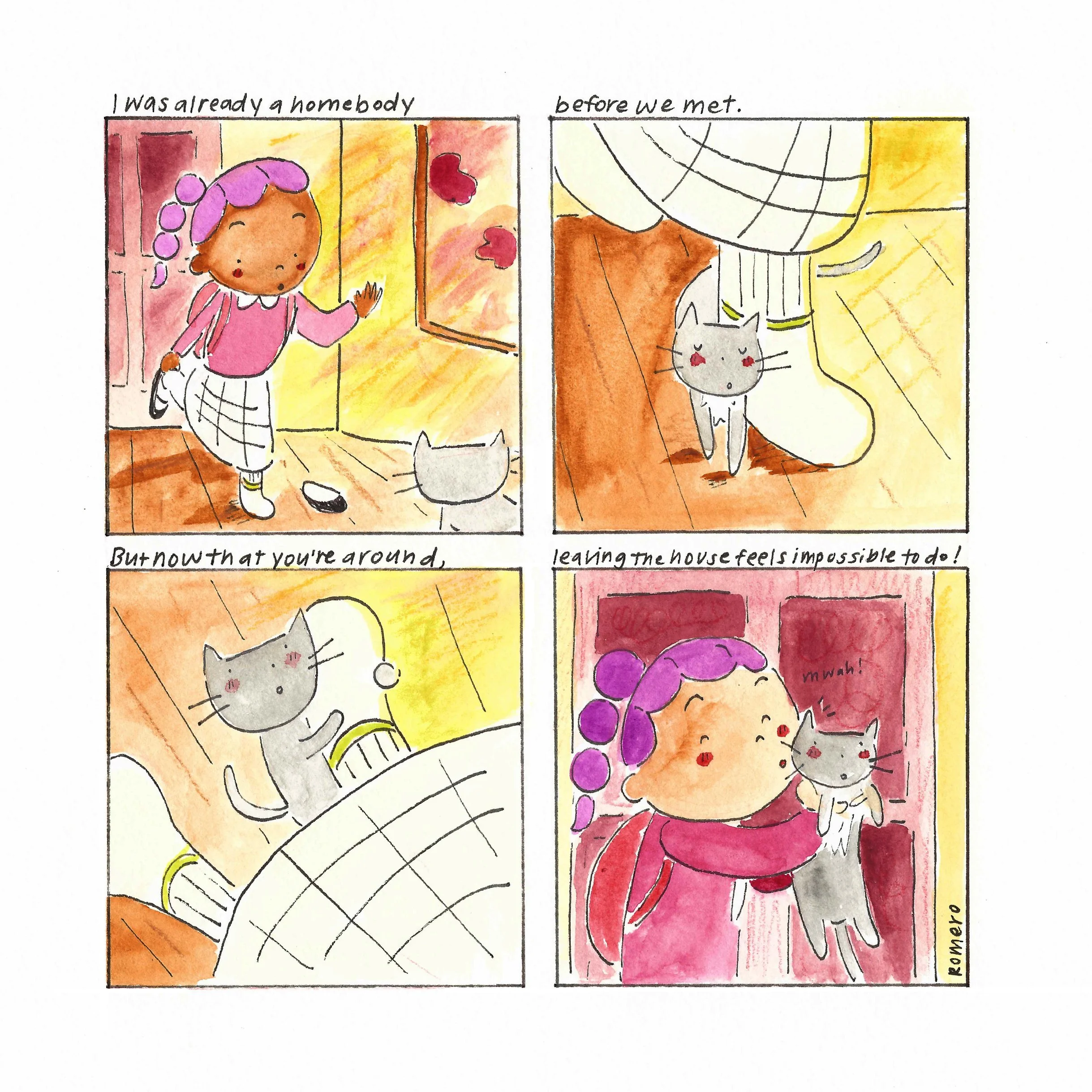 'letters to my cat: homebody' print