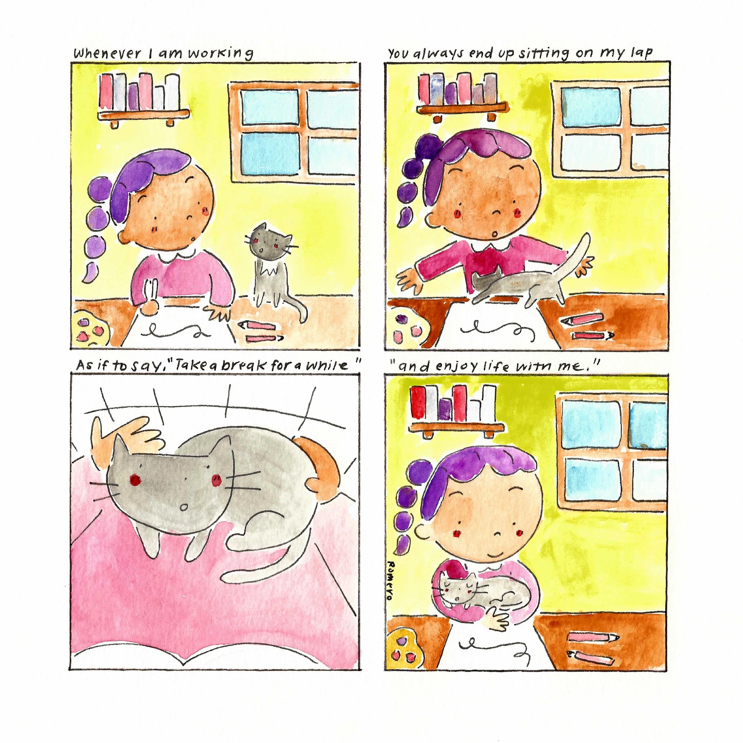 'letters to my cat: break' Print