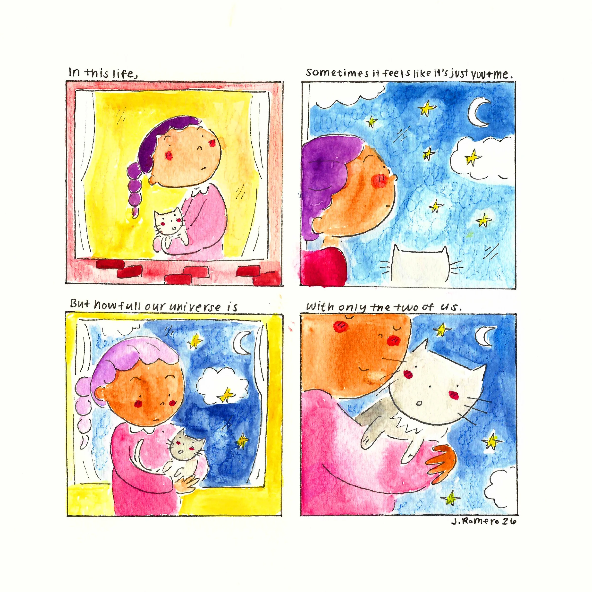 'letters to my cat: universe' Print