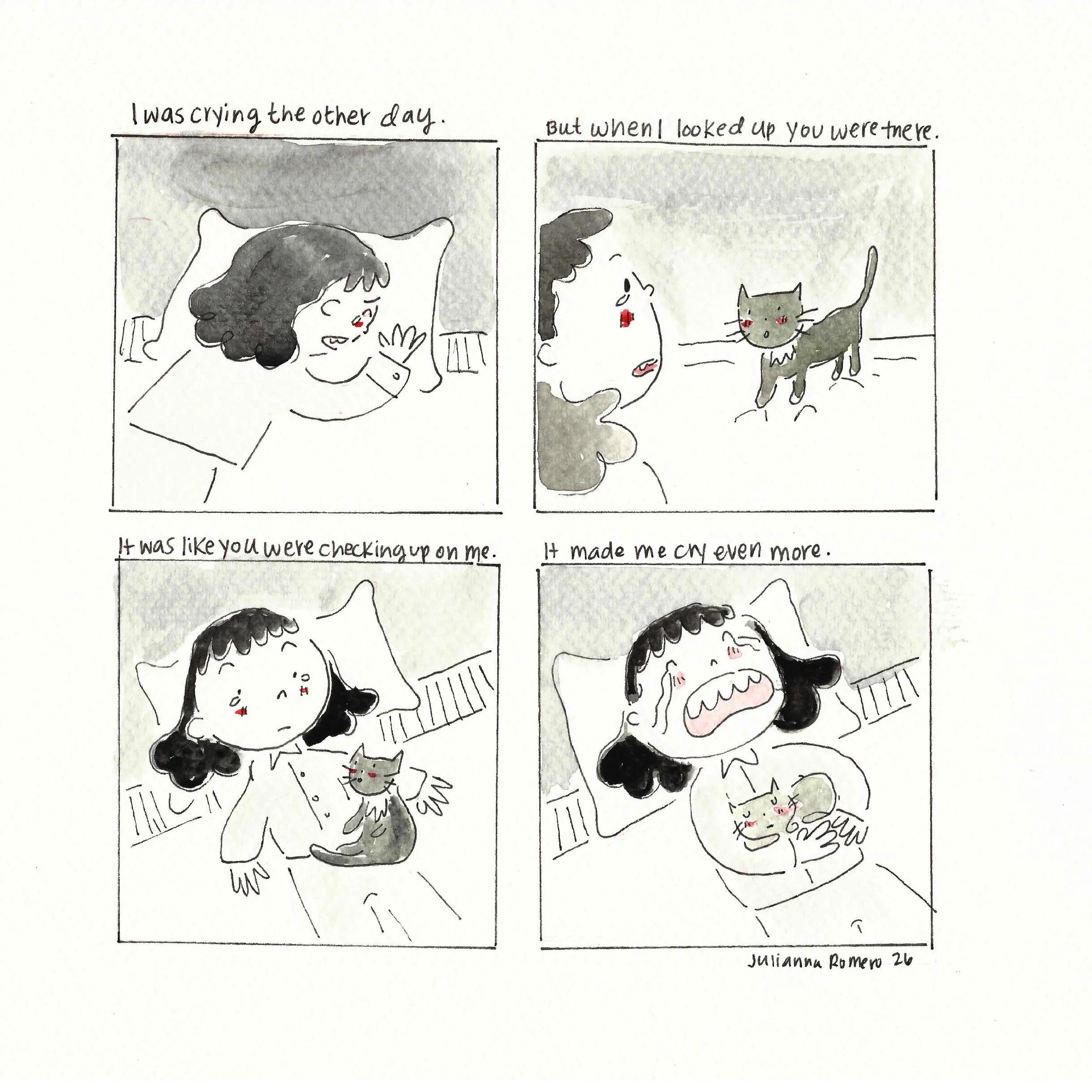 'letters to my cat: crying' Print