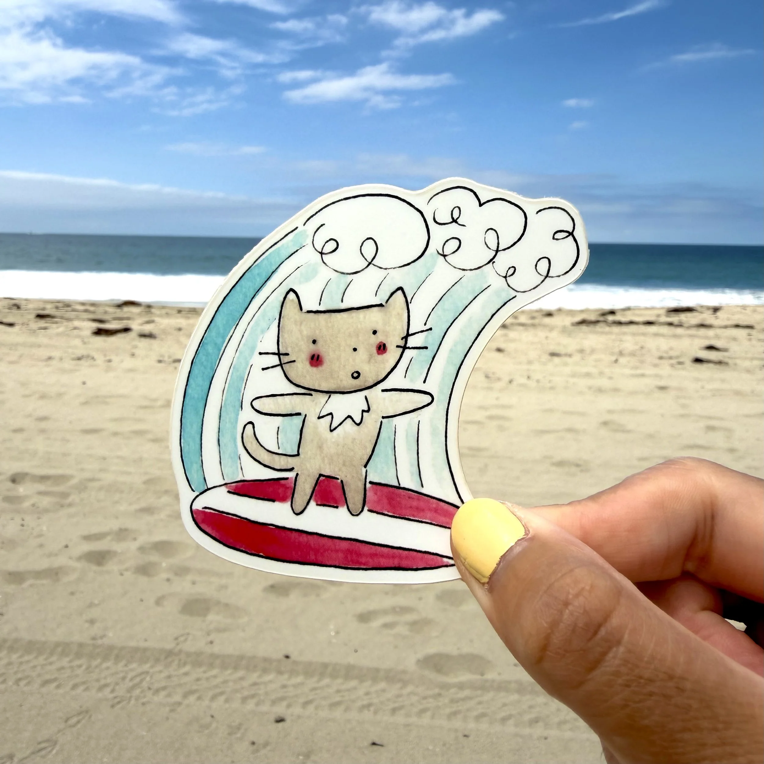 melon surfing sticker
