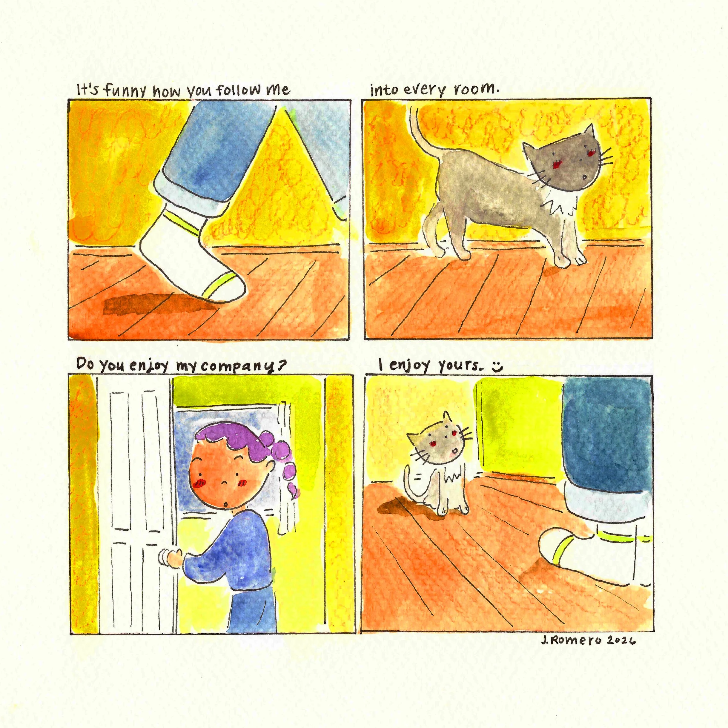 'letters to my cat: company' Print