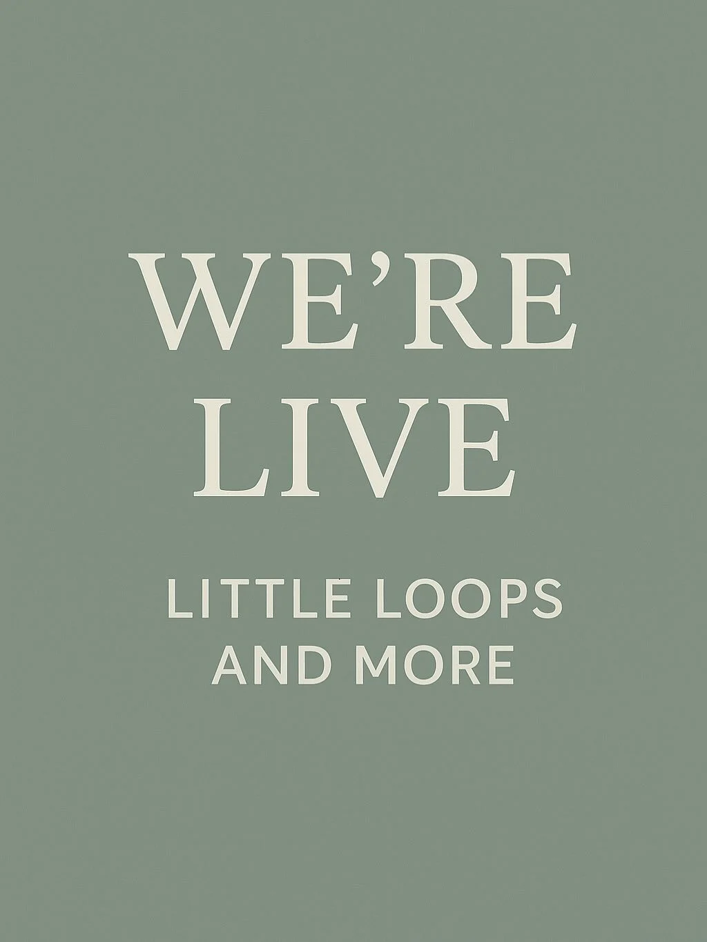 We're Live ✨
What started as a little idea has finally come to life &mdash; Little Loops and More is now live!
Every piece is made with love, for your little ones 🤍
#HandmadeWithLove #LittleLoopsAndMore #SmallBusinessLove