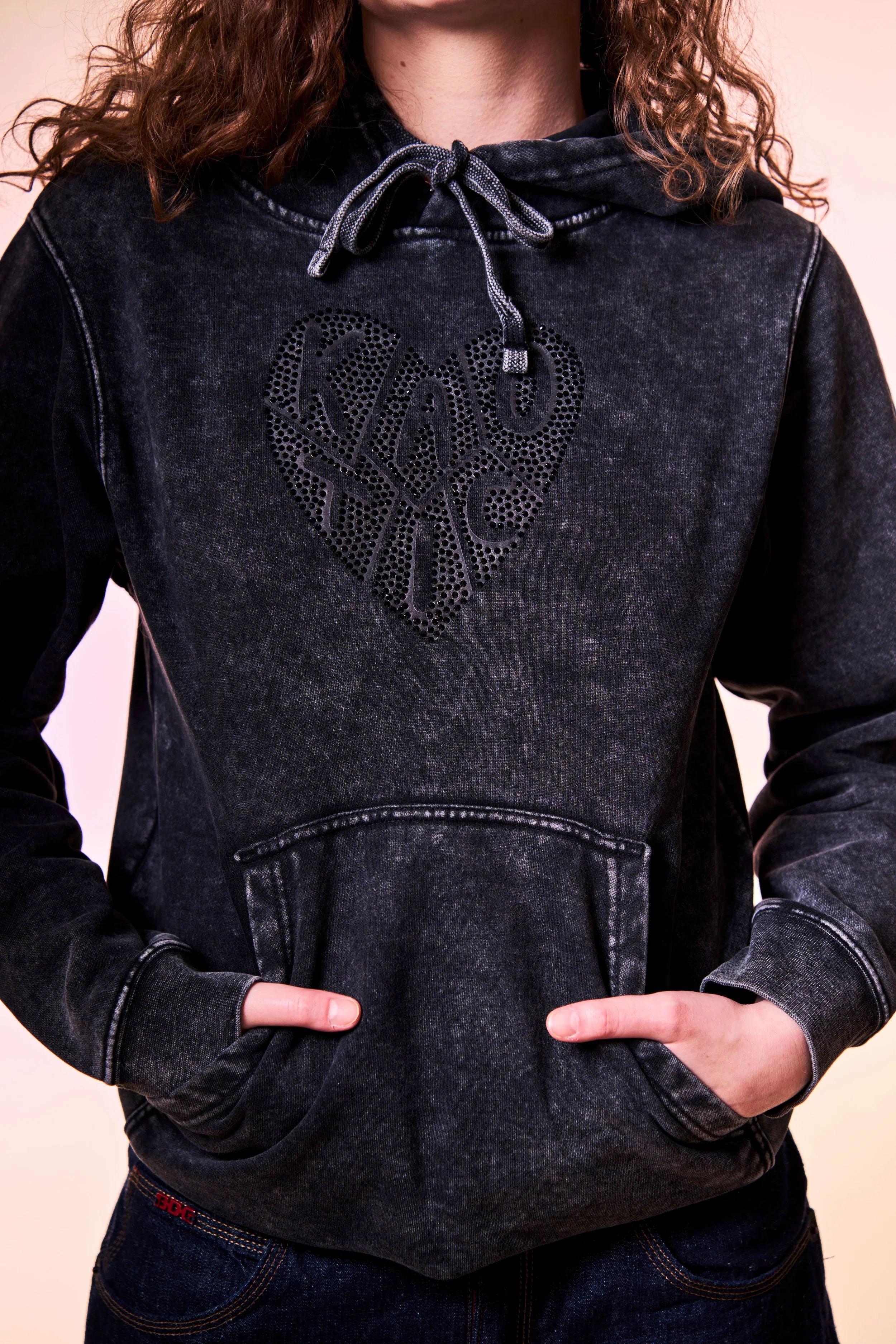 KAOTIC Rhinestone Heart Hoodie